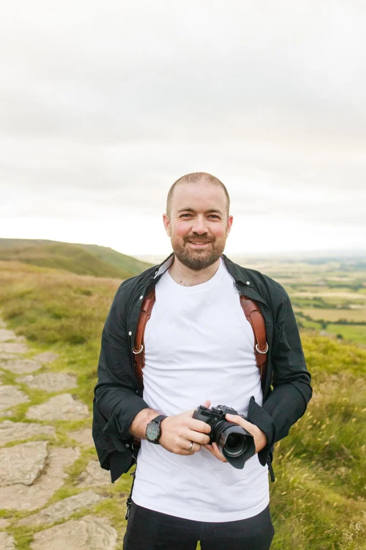 Aaron Jeffels with his camera on the North Yorkshire moors
