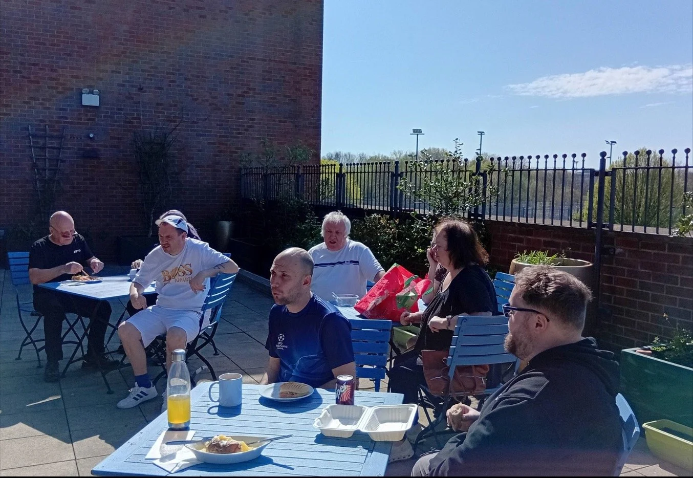 Fabulous day with The Kings Trust doing activities designed and delivered by their young people. 
Little litter pick done round the building and an al fresco lunch.