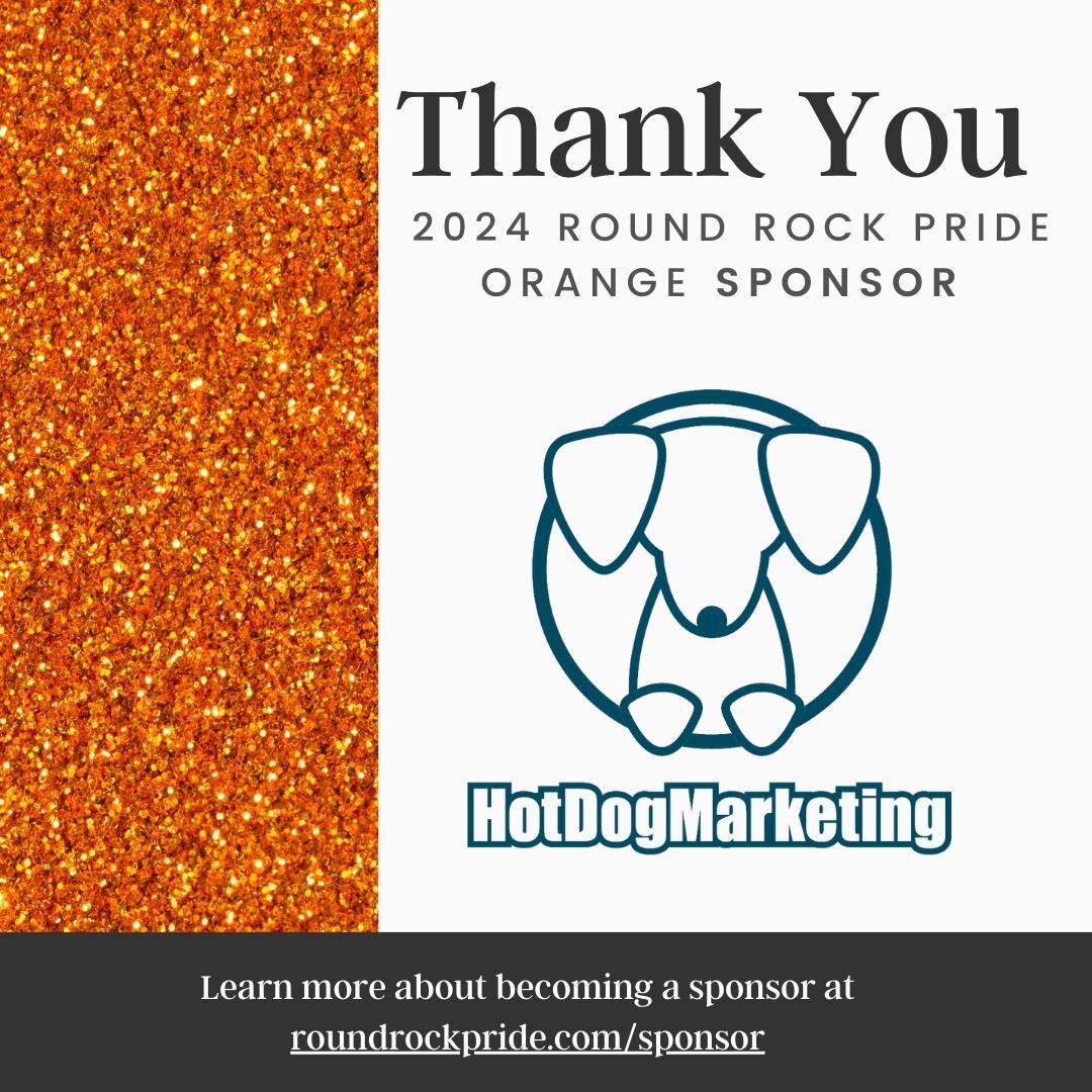 🌈 A massive round of applause to our amazing sponsor Hot Dog Marketing  for making the 2024 Round Rock Pride Festival possible! Your support means the world to us and the LGBTQ+ community! 🎉🏳️&zwj;🌈 #Pride2024 #RoundRockPride2024 #SponsorApprecia