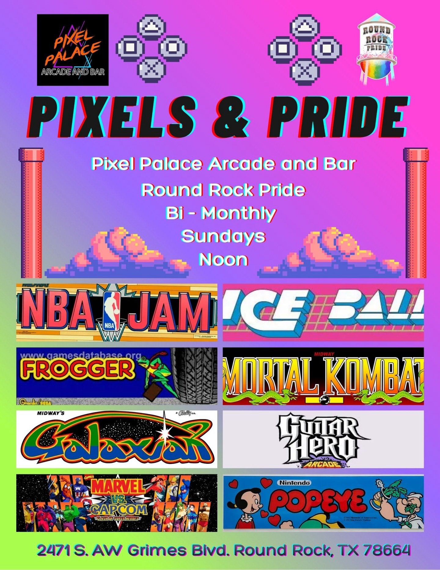 🎮✨ Pixels &amp; Pride ✨🎮
Presented by Round Rock Pride
Hosted by the fabulous Alice Express

Get ready for an afternoon where gaming meets community! Pixels &amp; Pride is an all-ages, open-to-the-public event designed to bring people together for 