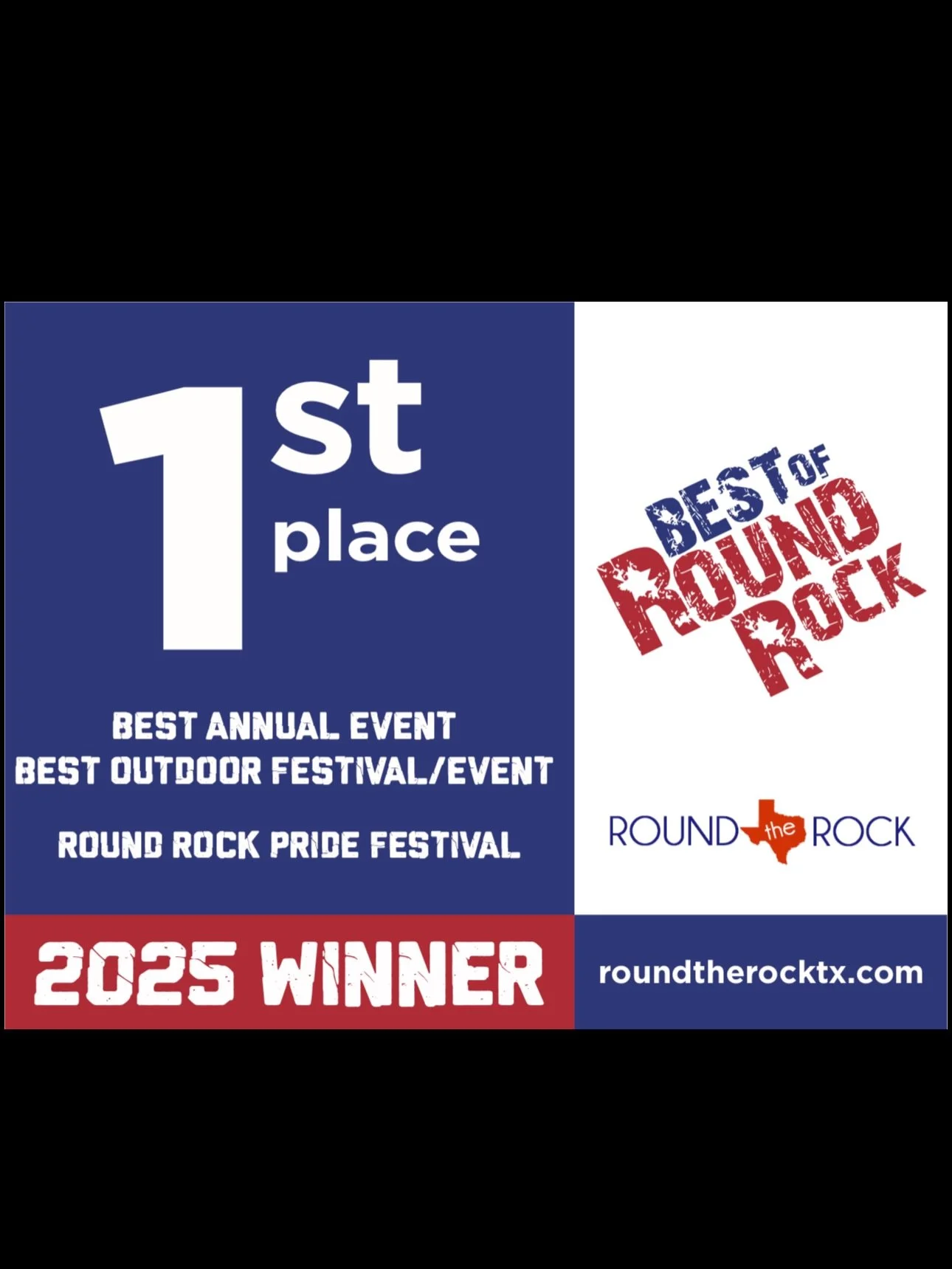 THANK YOU!!! We are beyond grateful to everyone who voted for us! 💕 Because of YOU, we won BEST ANNUAL EVENT and BEST OUTDOOR FESTIVAL/EVENT! 🏆🏳️&zwj;🌈