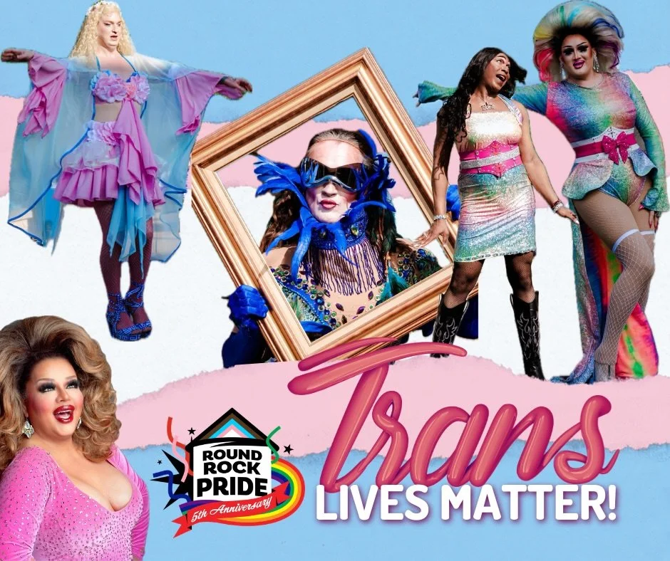 Happy Transgender Day of Visibility! 🏳️&zwj;⚧️🌈✨
Round Rock Pride celebrates the courage, strength, and beauty of the trans community. The incredible individuals featured here are trans entertainers who have graced our stage at our past festivals, 