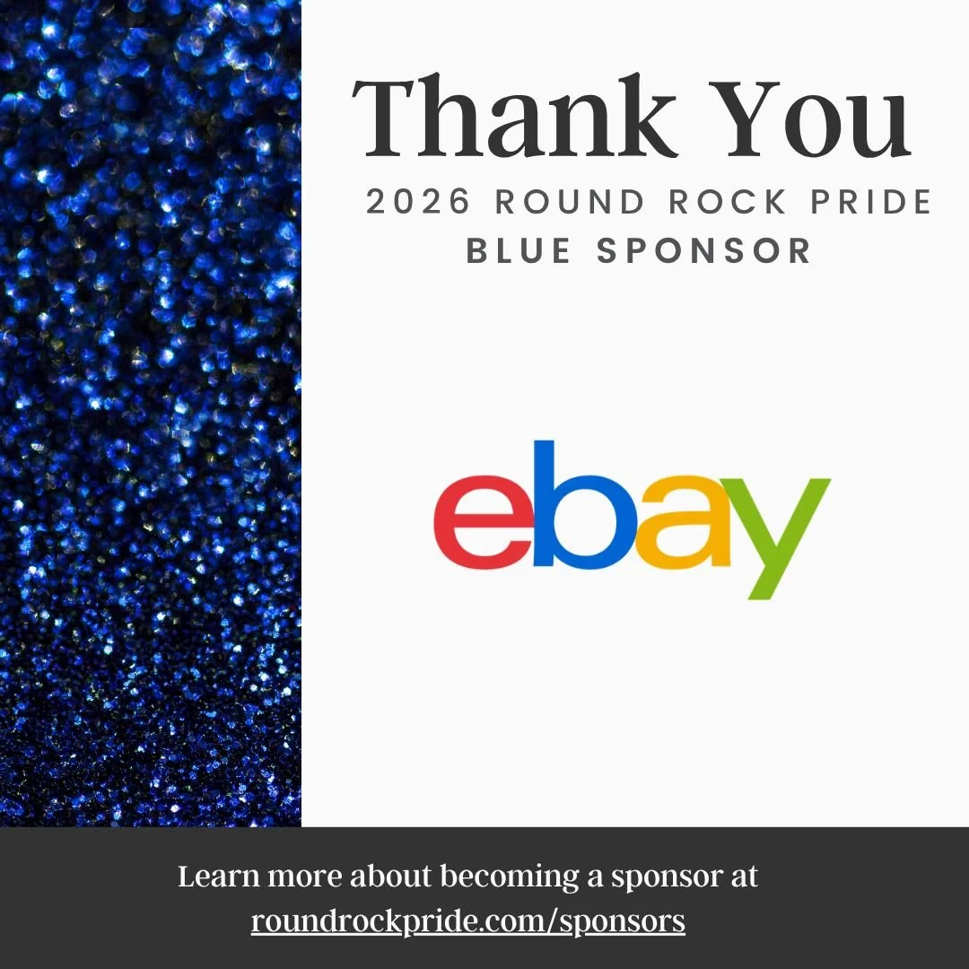 💖 A huge thank you to @ebay  for supporting #RoundRockPride2026! 🏳️&zwj;🌈 Because of partners like you, we continue to uplift our community, celebrate authenticity, and create spaces for all. We&rsquo;re so grateful for your support! 🌈