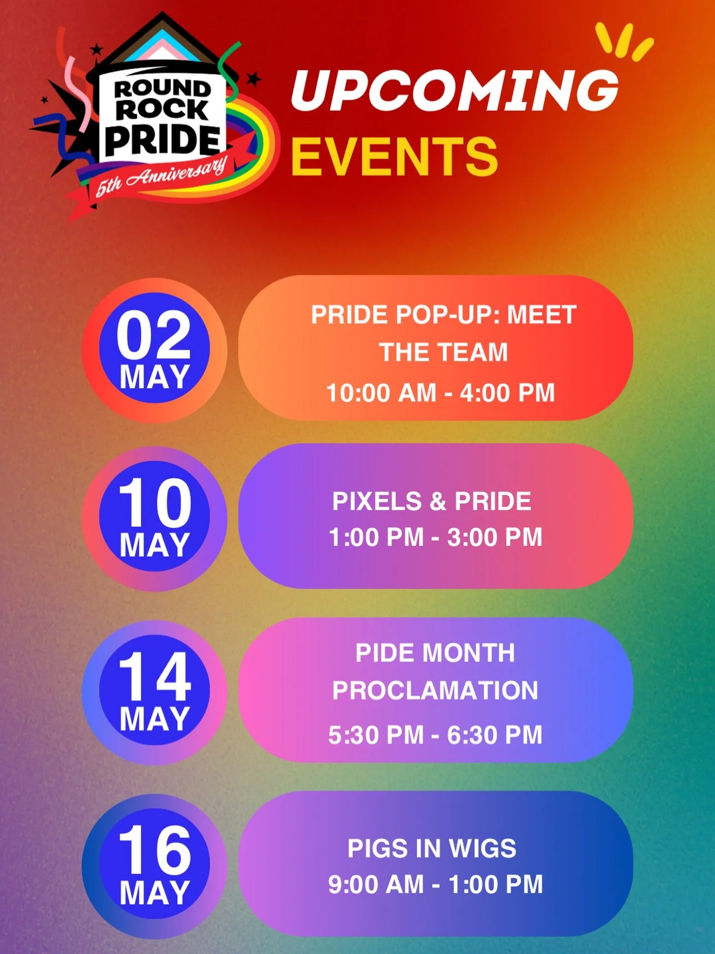 See you soon babes! 🌈💖
Details on our events tab and website!