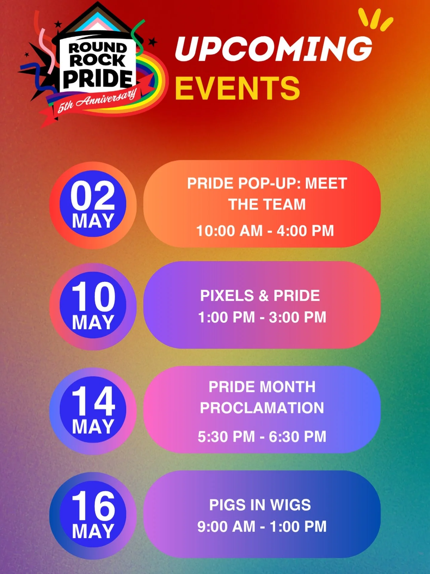 See you soon babes! 🌈💖
Details on our events tab and website!