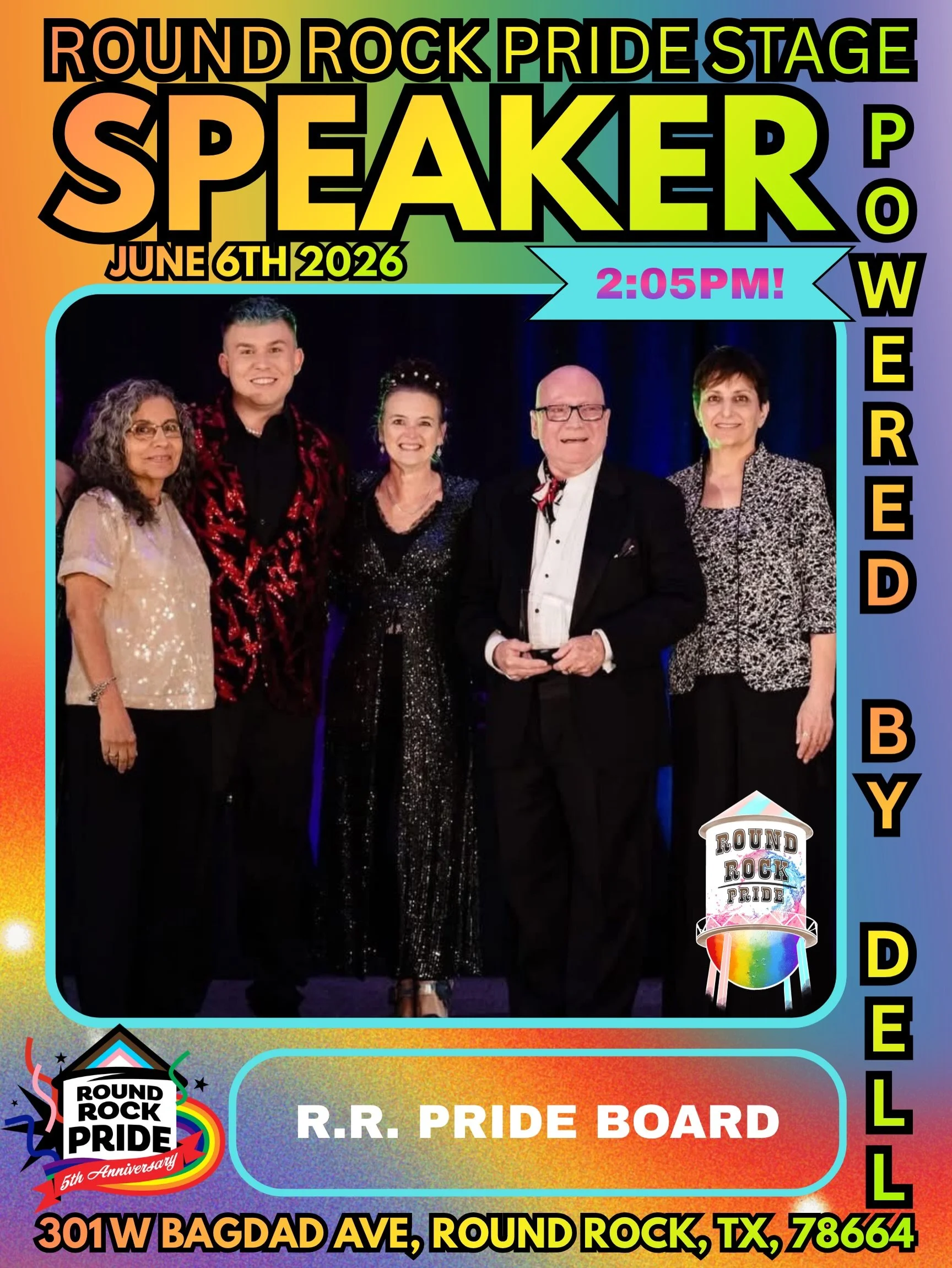 Round Rock Pride Festival 2026 Presents: 

ACT I
2:00 pm - 3:00 pm at the Round Rock Pride Stage Powered by Dell.