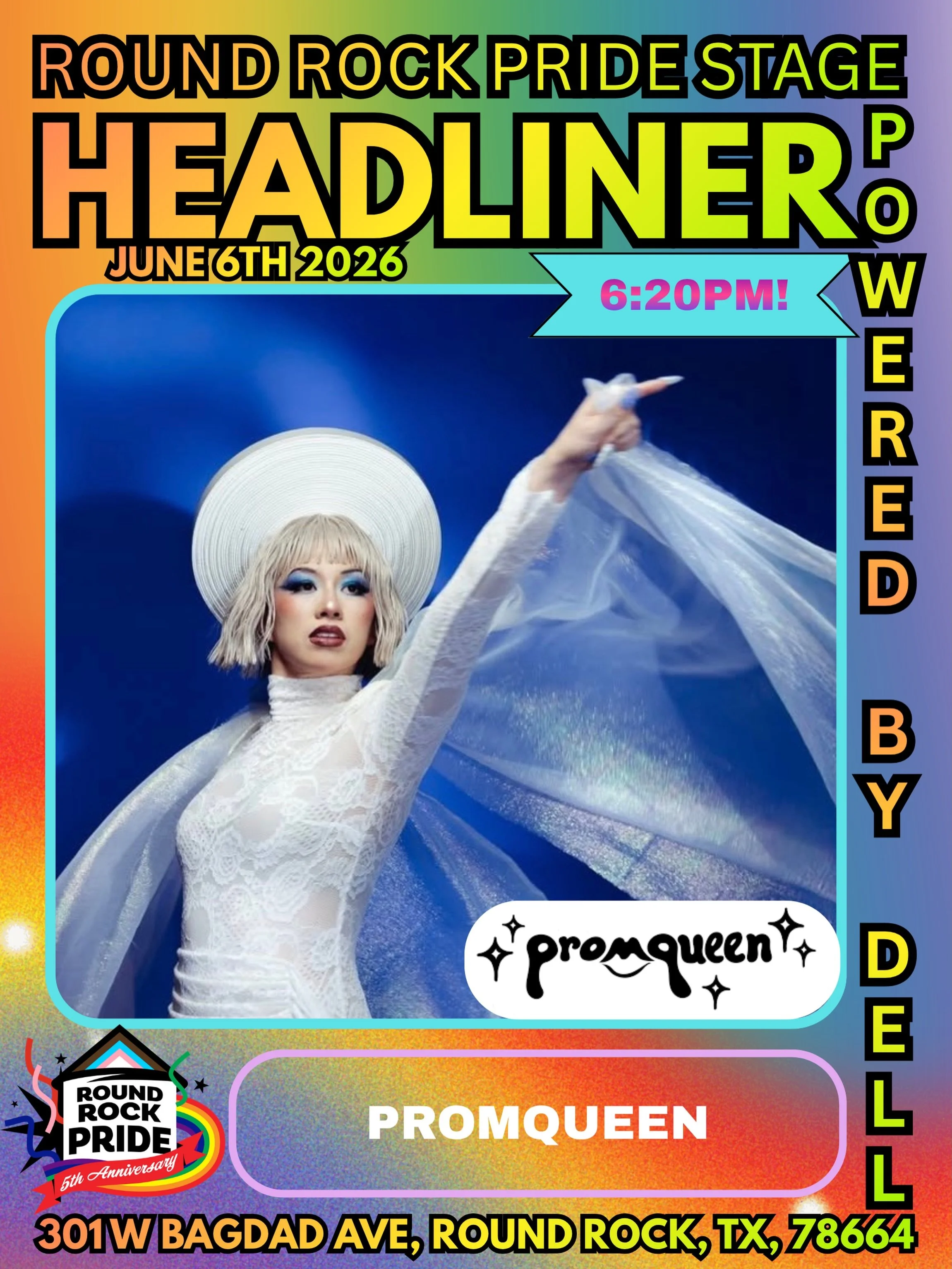 Round Rock Pride Festival 2026 Presents: 

@saypromqueen 
During act 4
6:20pm at the Round Rock Pride stage powered by Dell

promqueen (she/they) is a second generation queer Vietnamese American pop rap artist based in Austin, TX. As a daughter to Vi