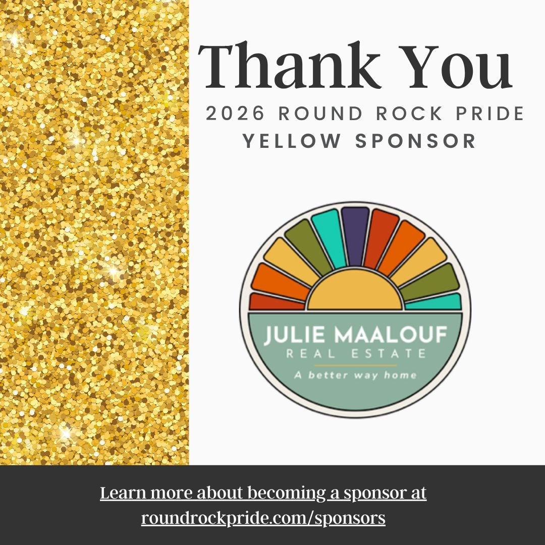 ✨ We are proud to have @juliemaaloufrealtor  as a sponsor of #RoundRockPride2026! 🏳️&zwj;🌈 Your commitment to inclusion and equality helps make our work possible&mdash;thank you for standing with our community. 💖