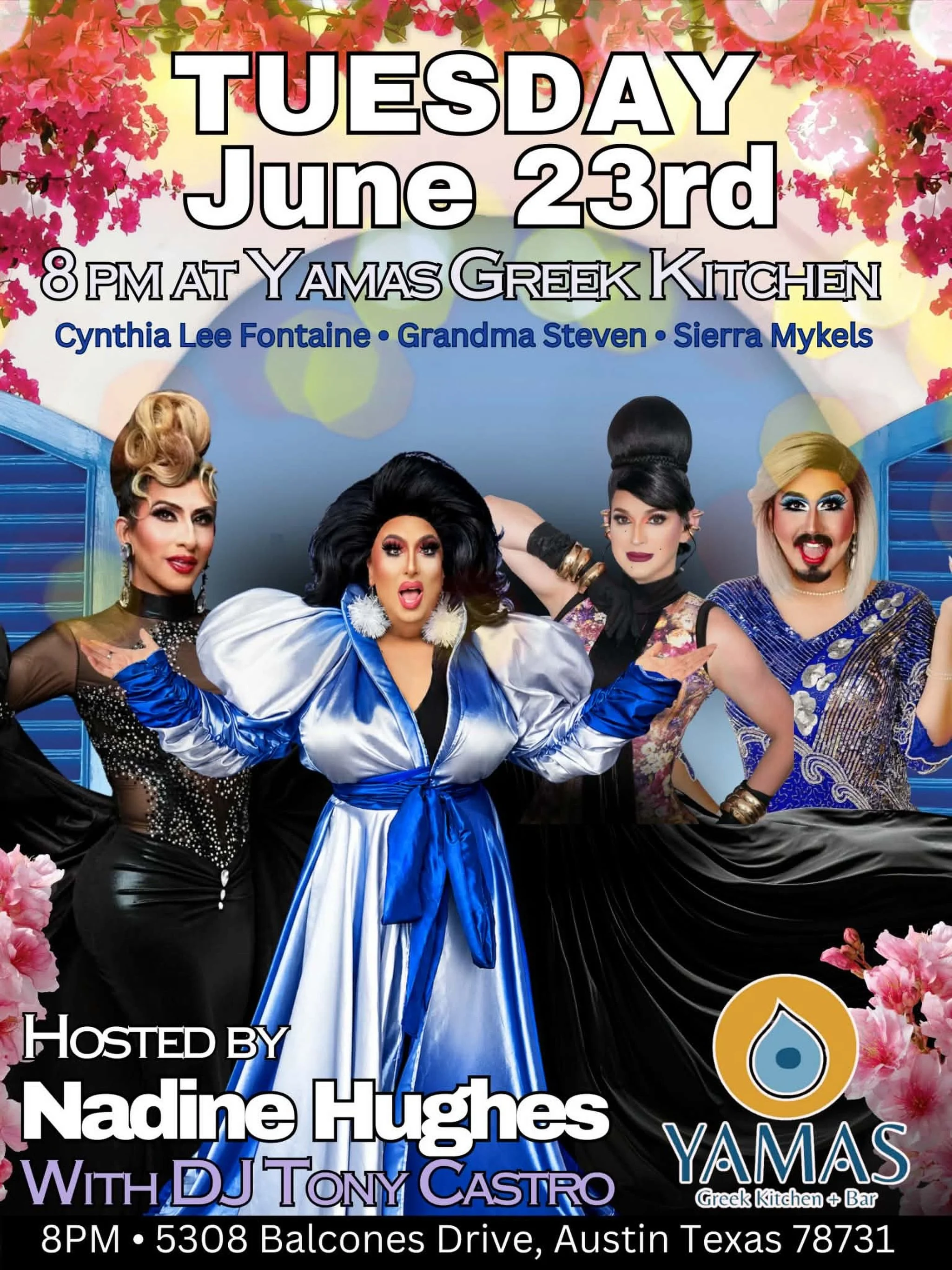 Opa! Please join us for a mid-show Round Rock Pride fundraiser celebrating local drag, delicious Greek cuisine, and a little Mamma Mia magic! 🇬🇷✨

📅 Tuesday, June 23
⏰ 8:00 PM
📍 @yamas_atx

Reserve your spot at yamasatx.com and select the Tuesday