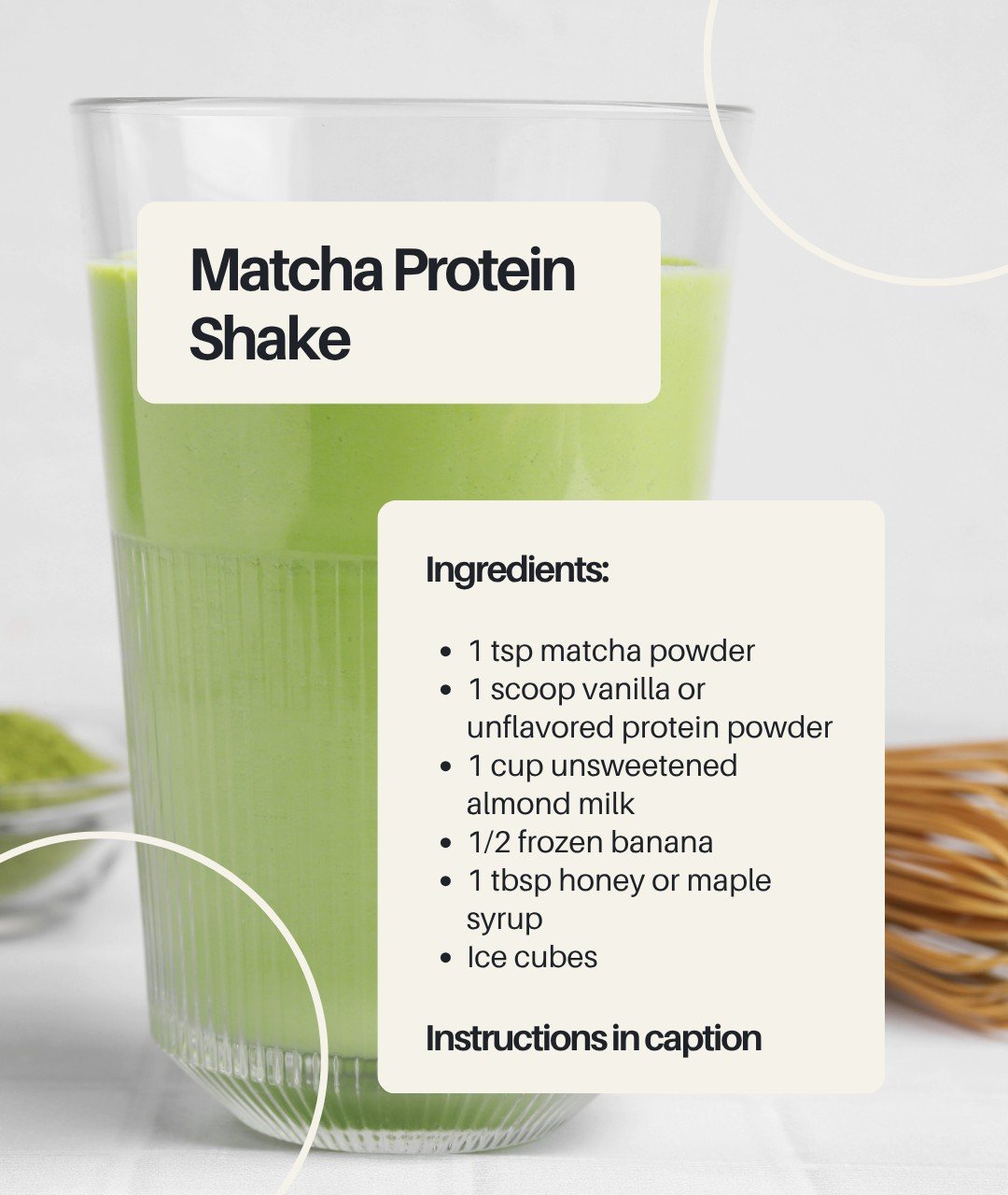 This Matcha Protein Shake is a creamy, energizing boost that blends earthy green tea with vanilla protein and a touch of sweetness. It&rsquo;s the perfect way to power your day&mdash;whether it&rsquo;s post-workout or just a groggy morning in need of
