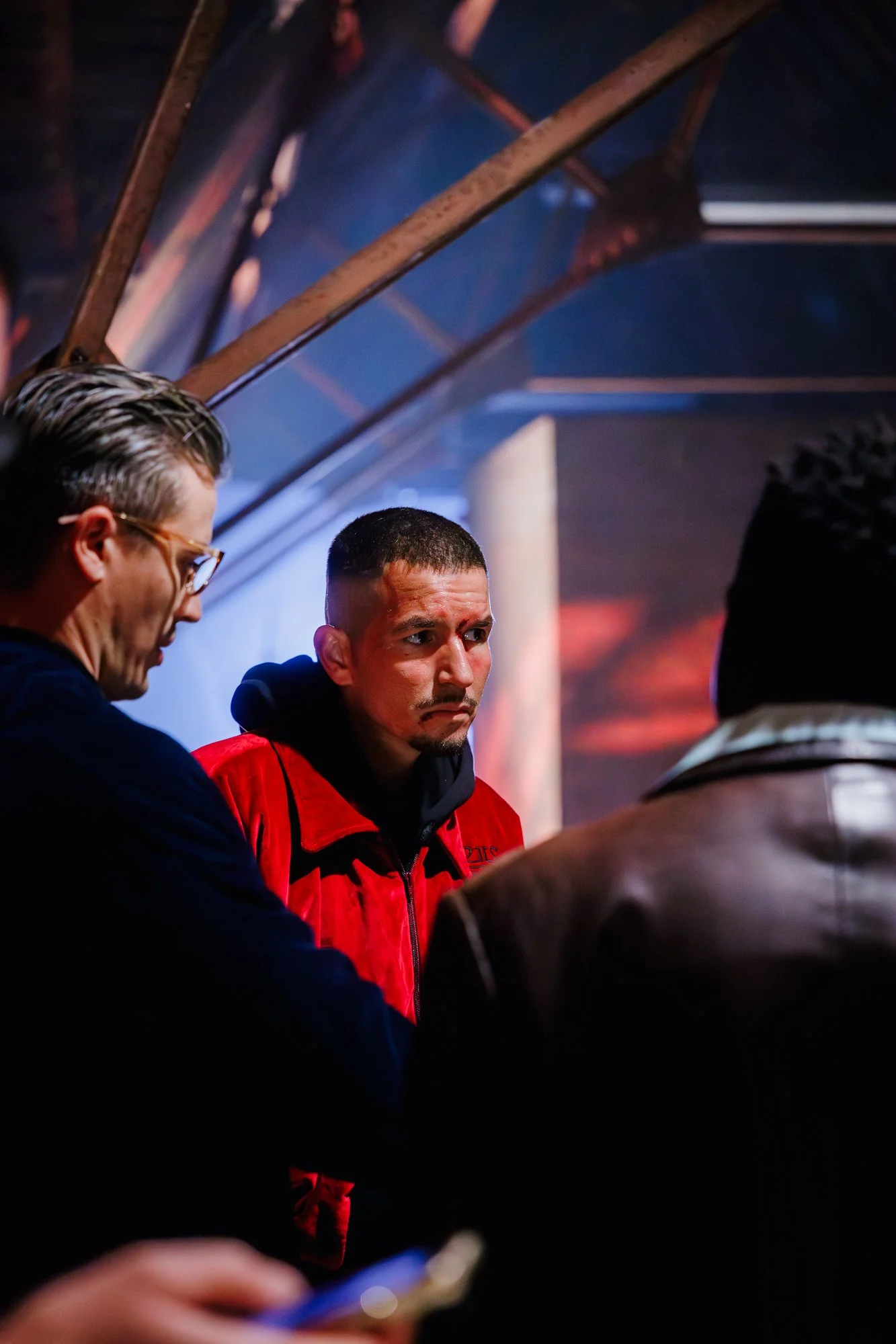 Matteo Simoni on Patsers set.