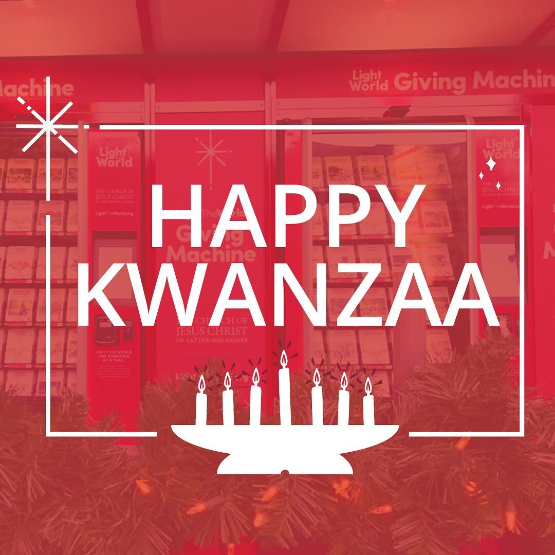 Happy Kwanzaa to all those celebrating today! #lighttheworld #lighttheworldhouston #givingmachineshouston