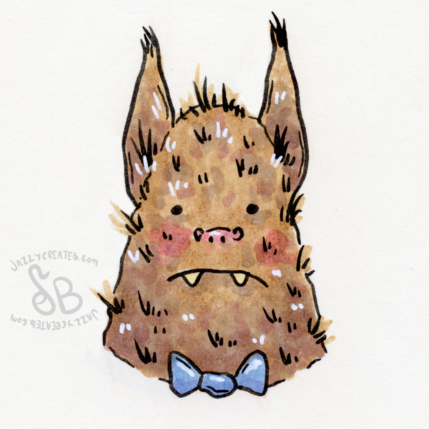 Bernard. Copic Marker, colored pencil, Ink
