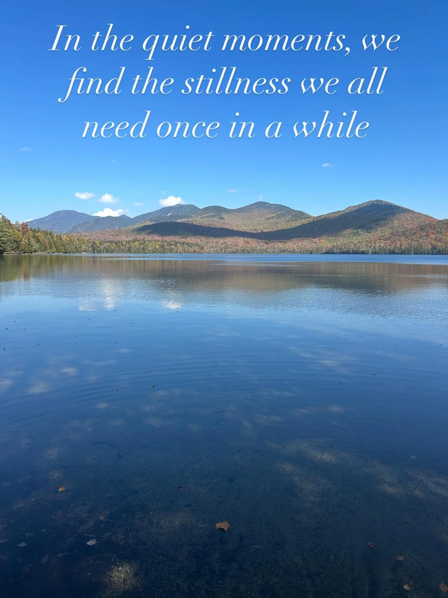 A gentle reminder to slow down and let the quiet find you!#adk#unplug#elklakelodge#adkmoutains