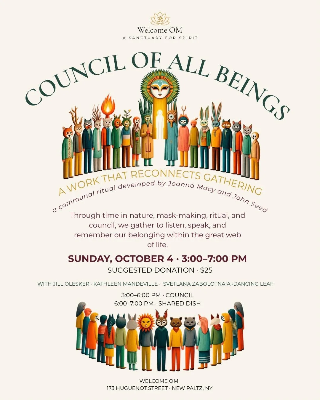 Council of All Beings at Welcome OM