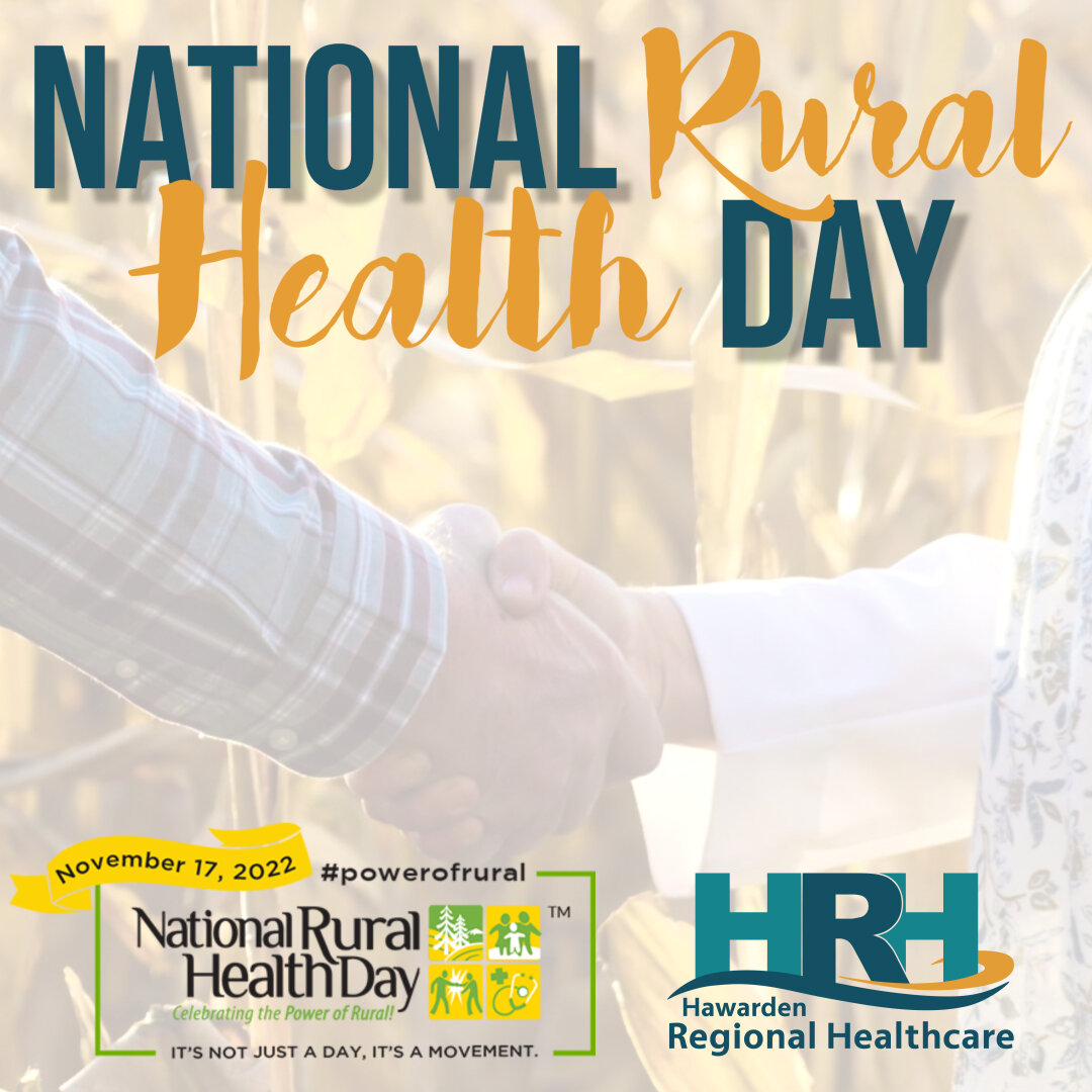 #NationalRuralHealthDay is an opportunity to 'celebrate the Power of Rural.' 57 million Americans live in rural areas. National Rural Health Day sheds a light on the organization's that help provide care for those 57 million people. Hawarden Regional