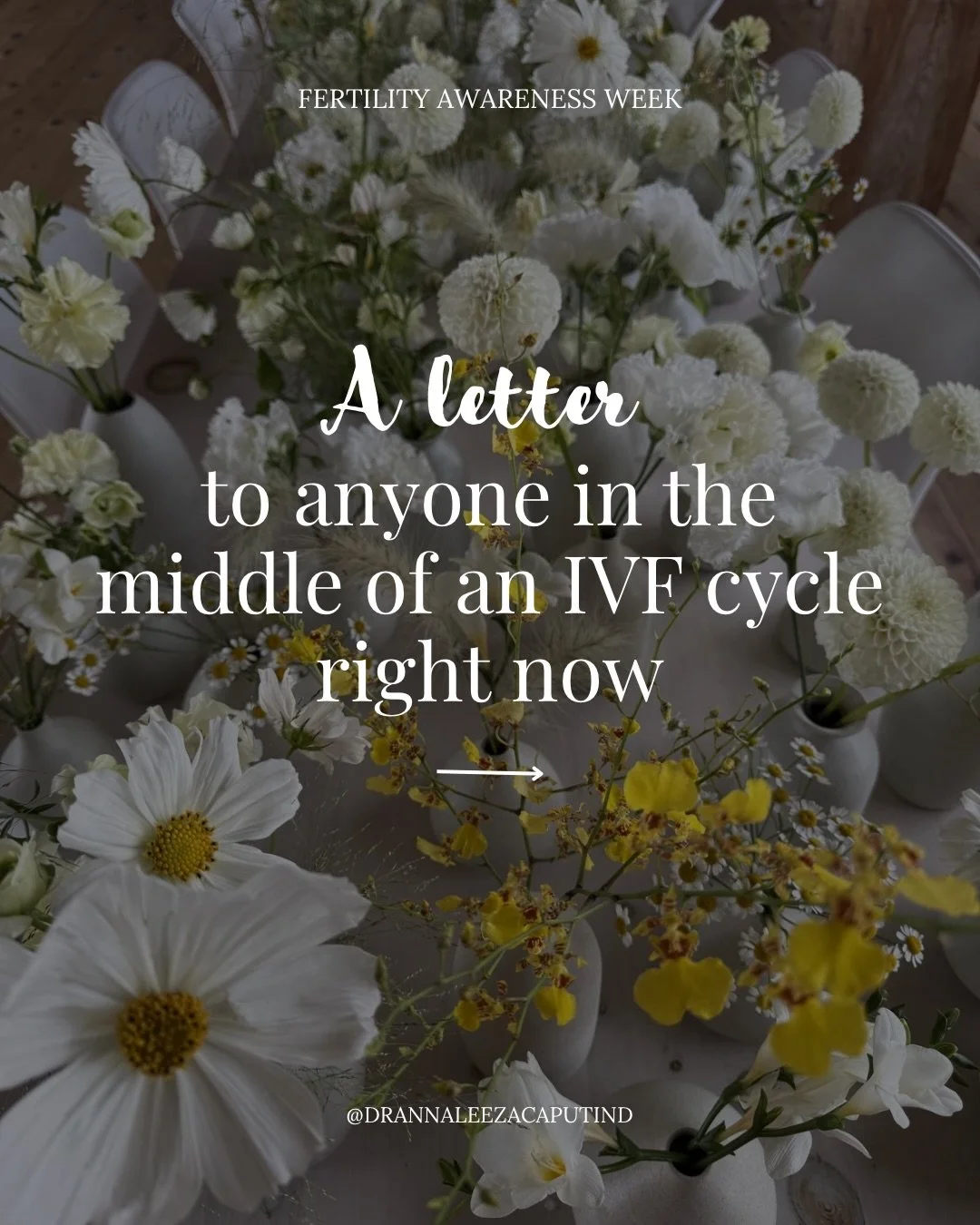 It&rsquo;s #fertilityawarenessweek &amp; this letter is for you. 

For anyone in the middle of the IVF cycle, I see you🤍