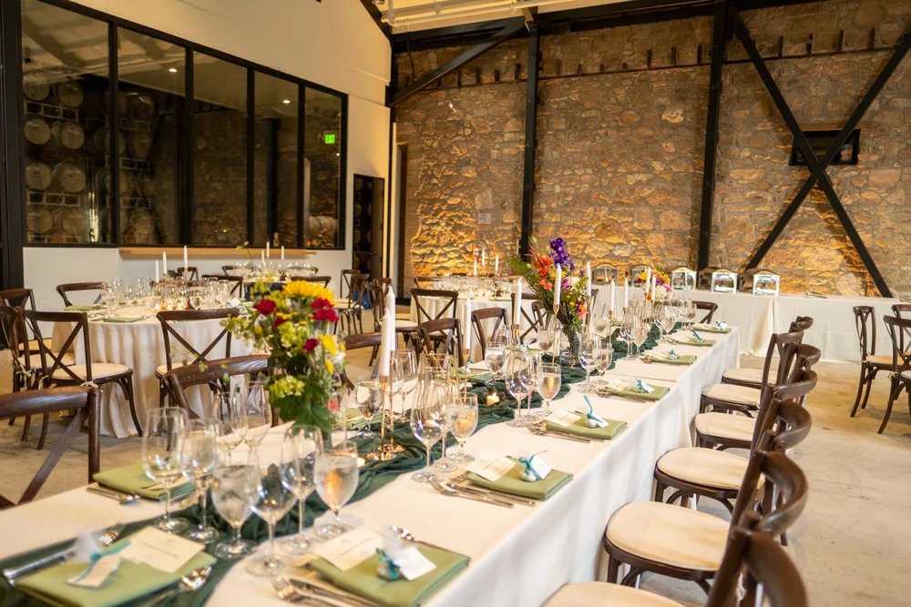 Ceremony setting at Markham Vineyards in California wine country