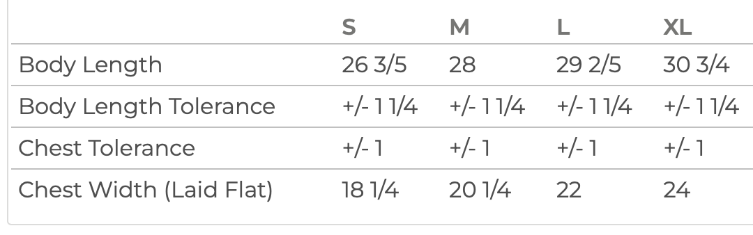 Emerald TShirt Size Measurements.png