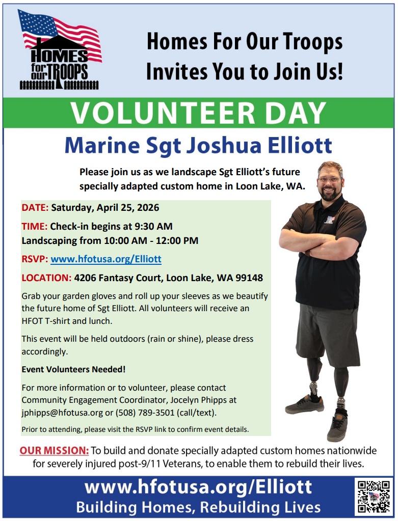 Volunteer Day for Marine Sgt Joshua Elliott