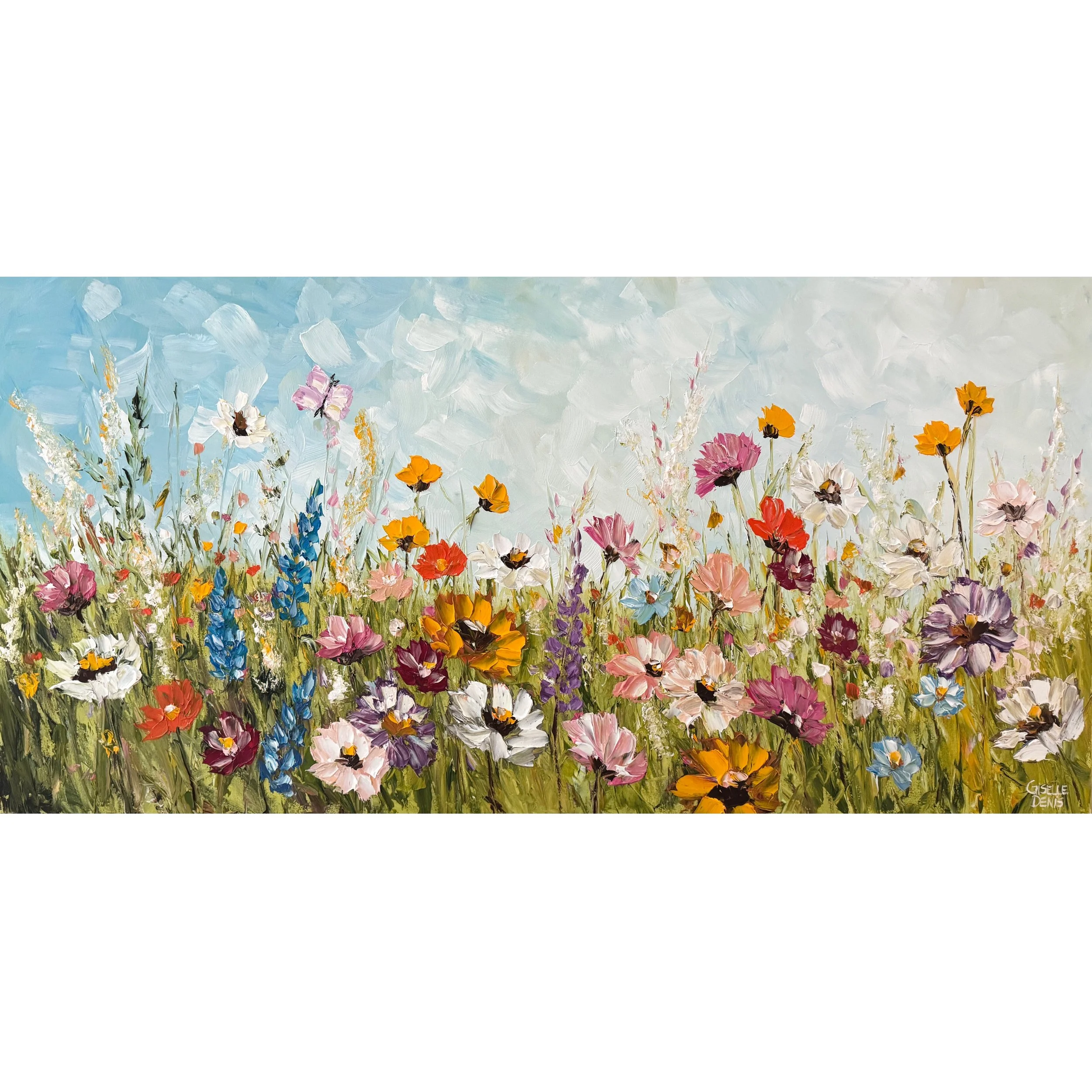 The flowers kiss the sky