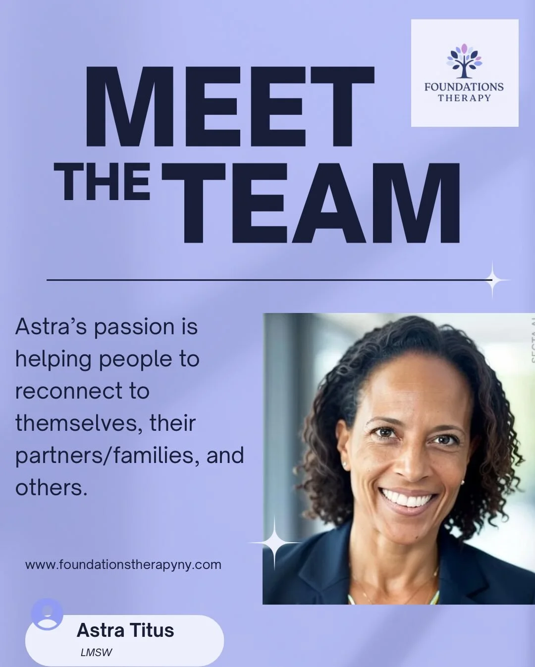 Astra brings 25 years of experience in therapeutic, legal, and advocacy spaces&mdash;and a deep belief that healing starts with belonging. 

Book your free intro call with her today using the 🔗 in bio

#therapy #grouppractice #therapyforanxiety #anx