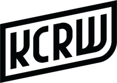 KCRW logo on a black background
