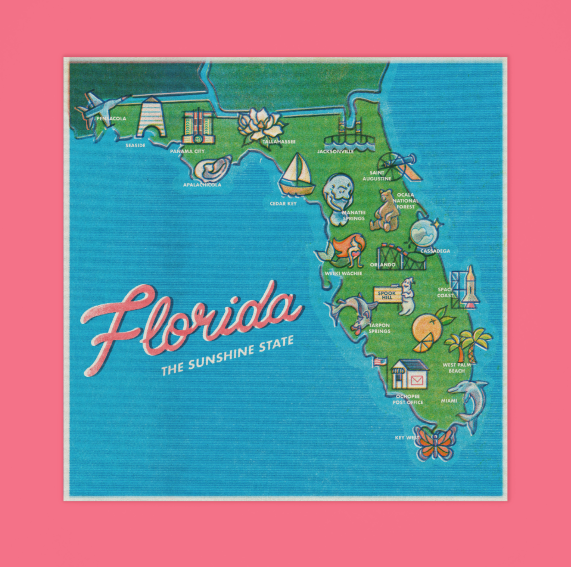 "Sunshine State" 12x12" Print