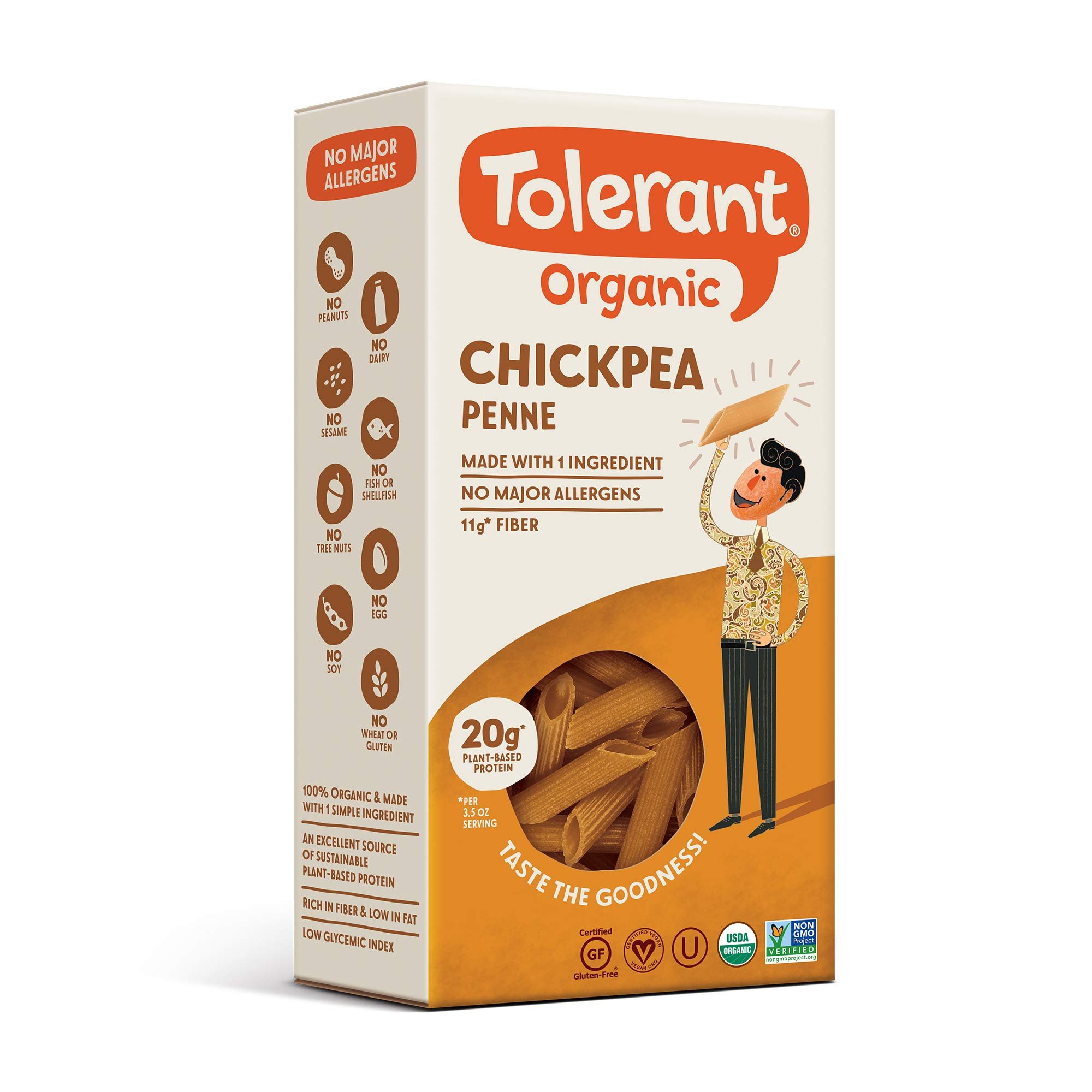 Tolerant Foods Chickpea Penne Pasta