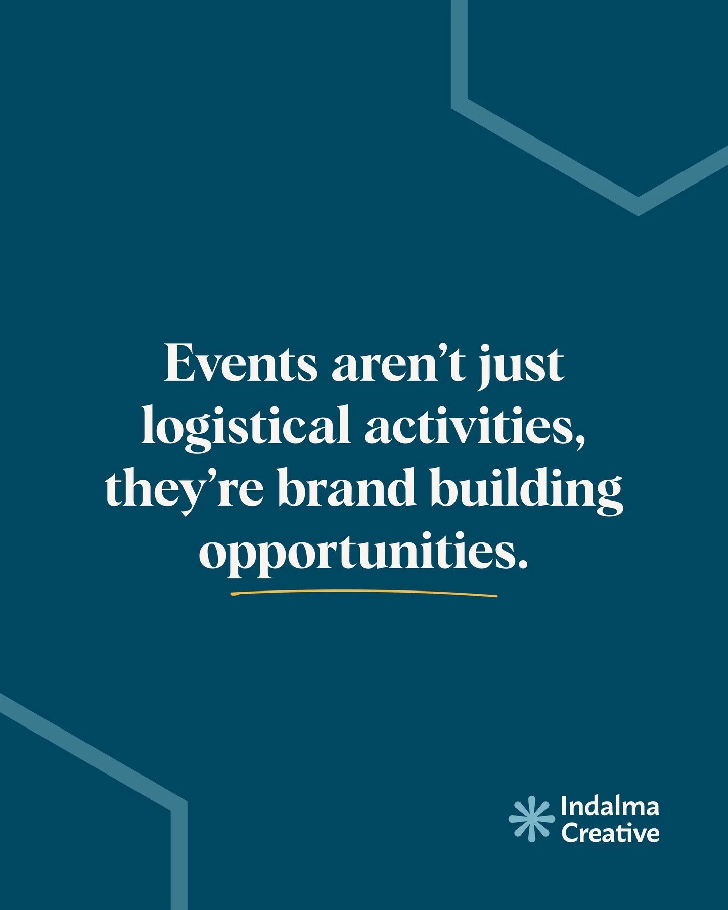 Events are often handed off to operations. We get it&hellip; it&rsquo;s venues and vendors and RSVPs. But here&rsquo;s the thing: 

Events aren&rsquo;t just logistics. They&rsquo;re brand-building opportunities.

Every event you host is a chance to r