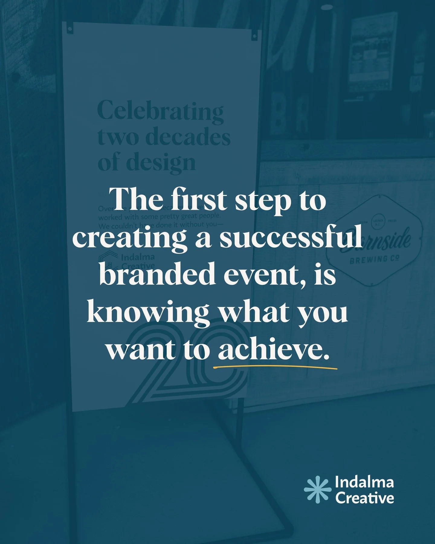 We always start here:
What do you actually want this event to do?

Whether you're throwing a client appreciation party or celebrating 50 years in business, a branded event starts with a goal&hellip;. and that goal shapes everything.

A tent and some 