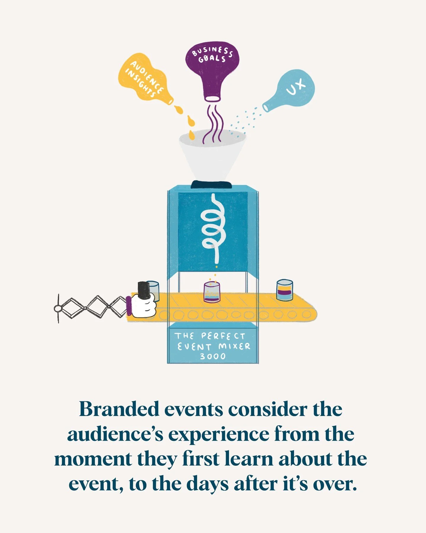 The difference between an event and a branded event?

Intent. Messaging. Follow-through.

When you treat your event like a one-night-only logistics exercise, you miss the chance to build something lasting. A branded event considers the entire audienc