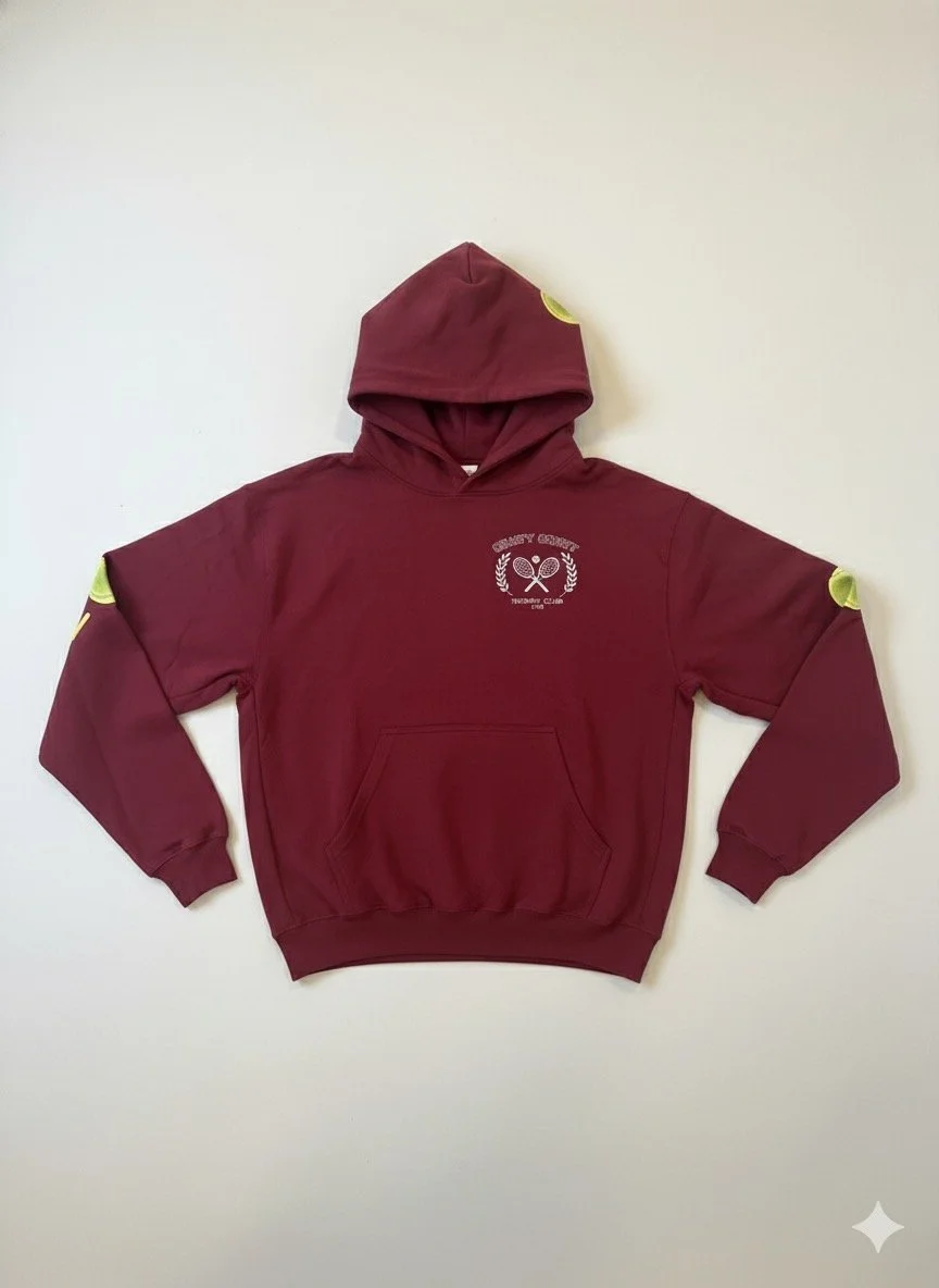 Tennis club Hoodie BURGUNDY