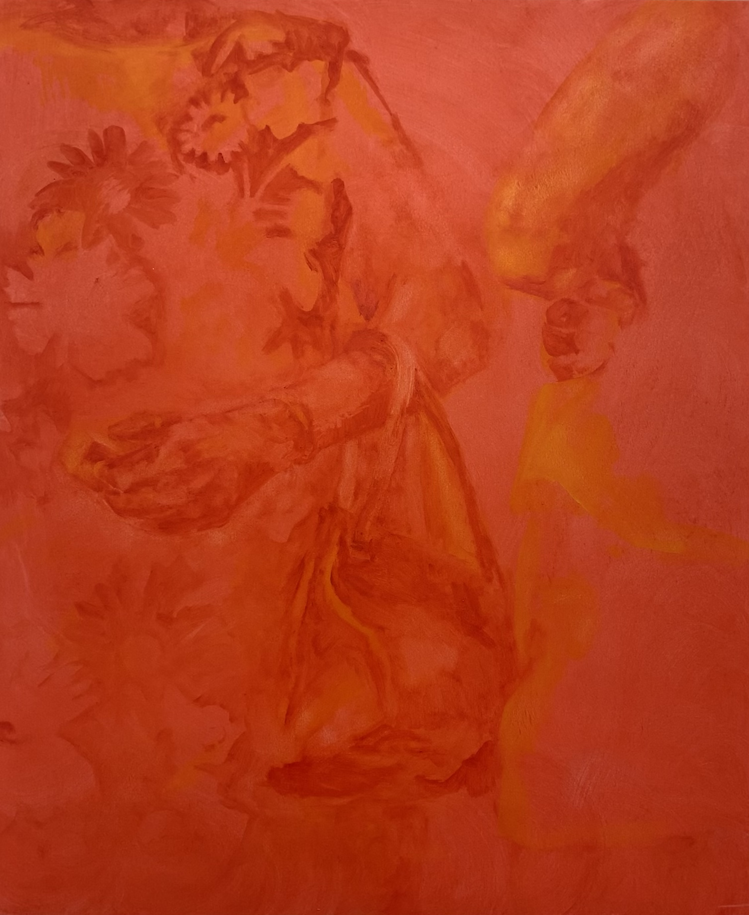 'Print' 2022, oil on board, 60 x 50 cm