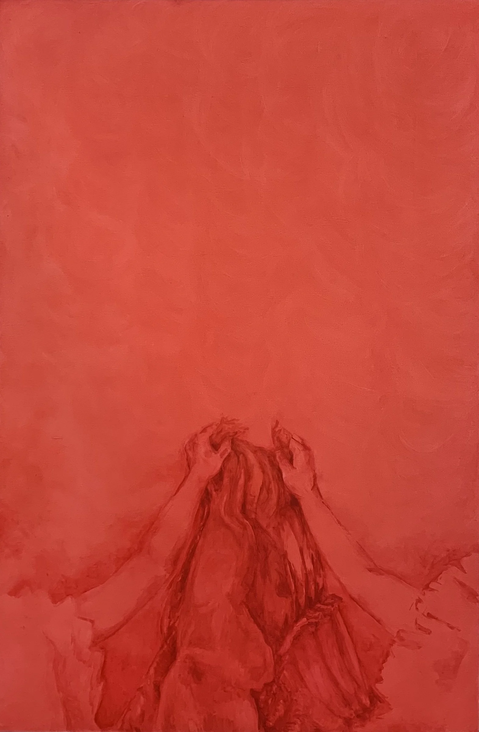 'Lifted' 2022, oil on board, 122 x 81 cm