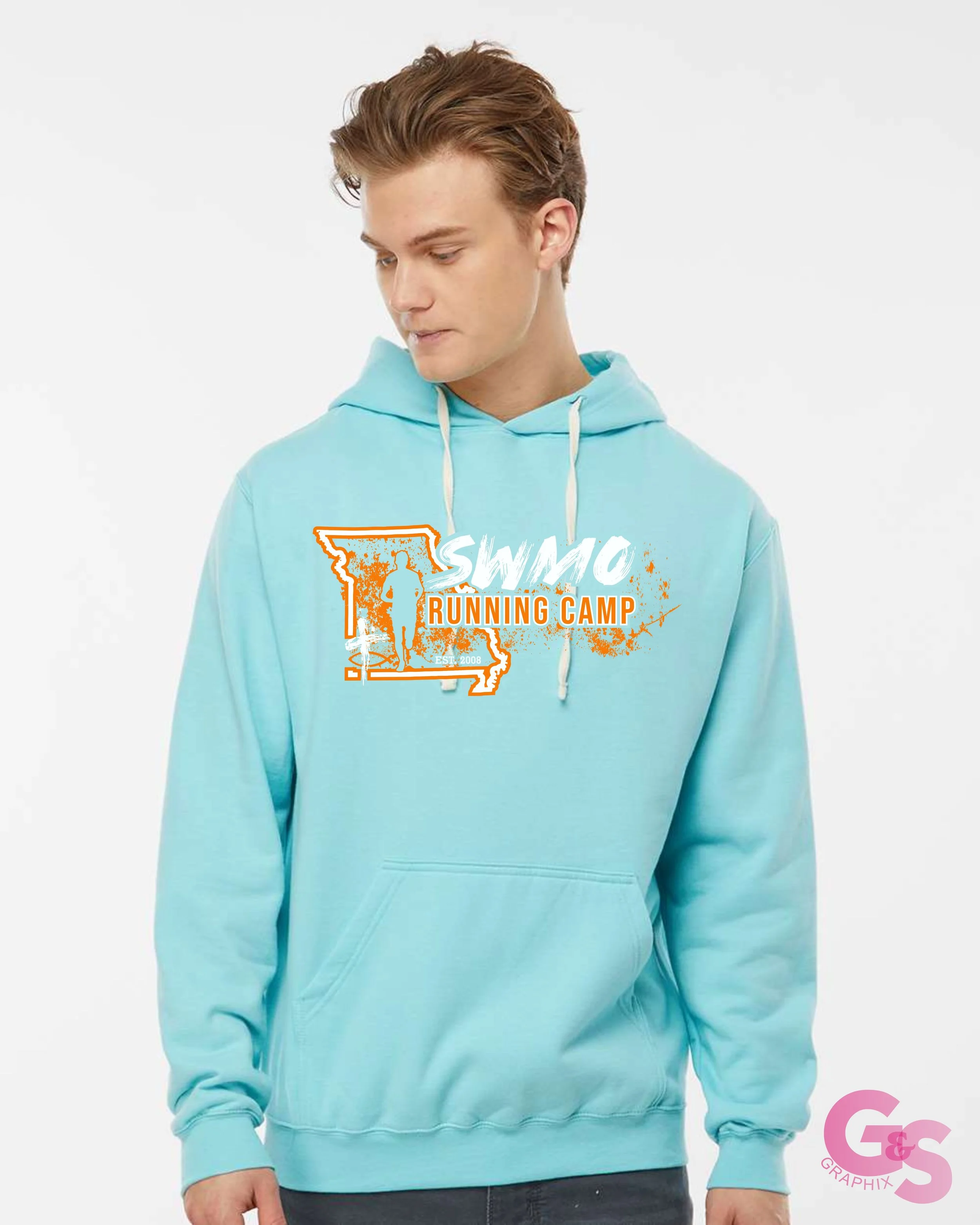 SWMO Running Camp TULTEX HOODIEPURIST BLUE — G&S Graphix