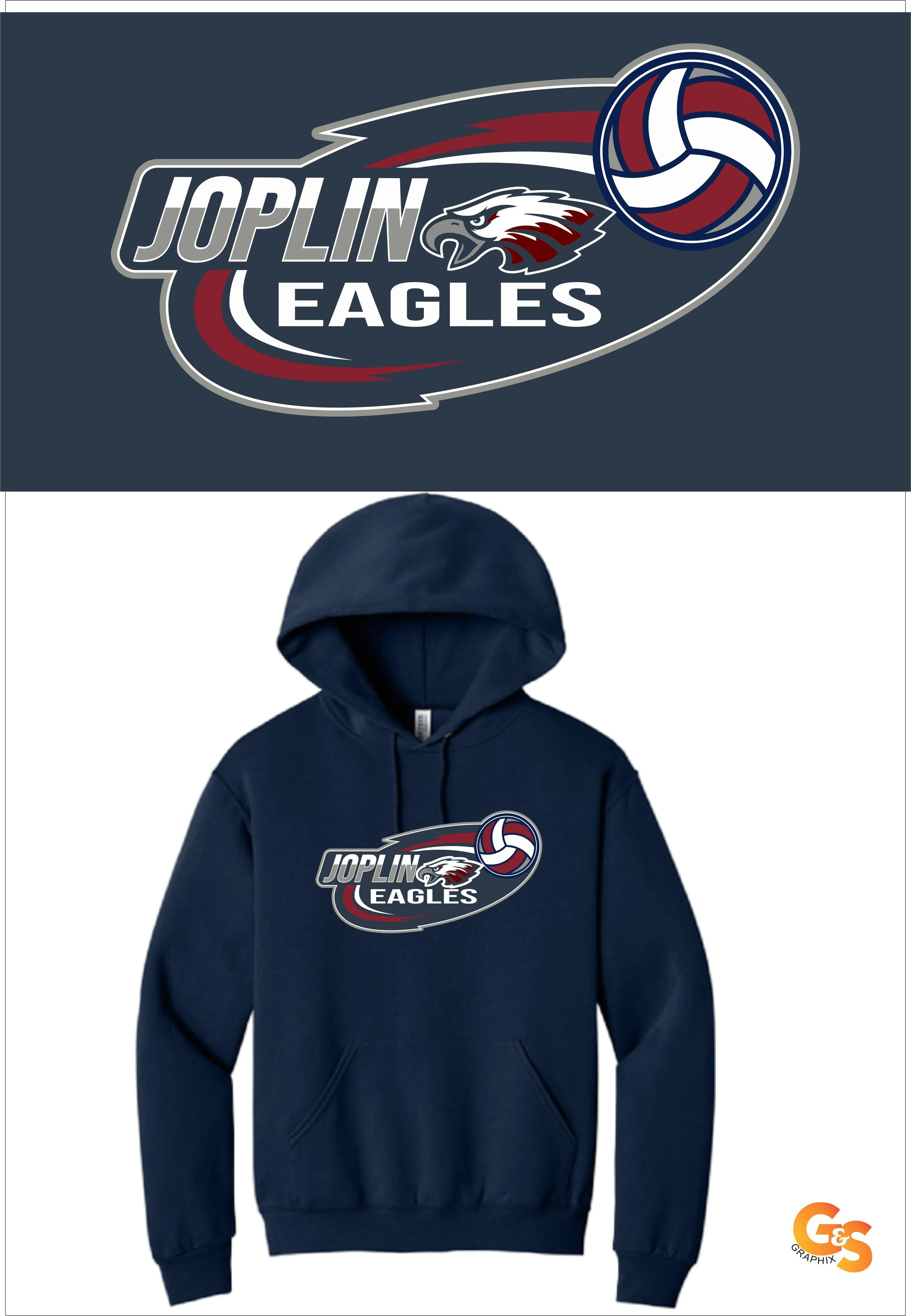 Joplin Eagles Volleyball Hoodie