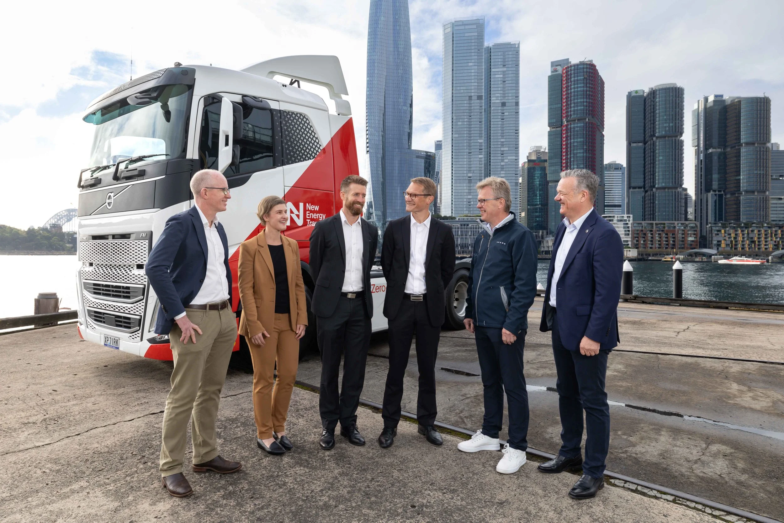 NET, Unilever and Volvo executives with electric truck