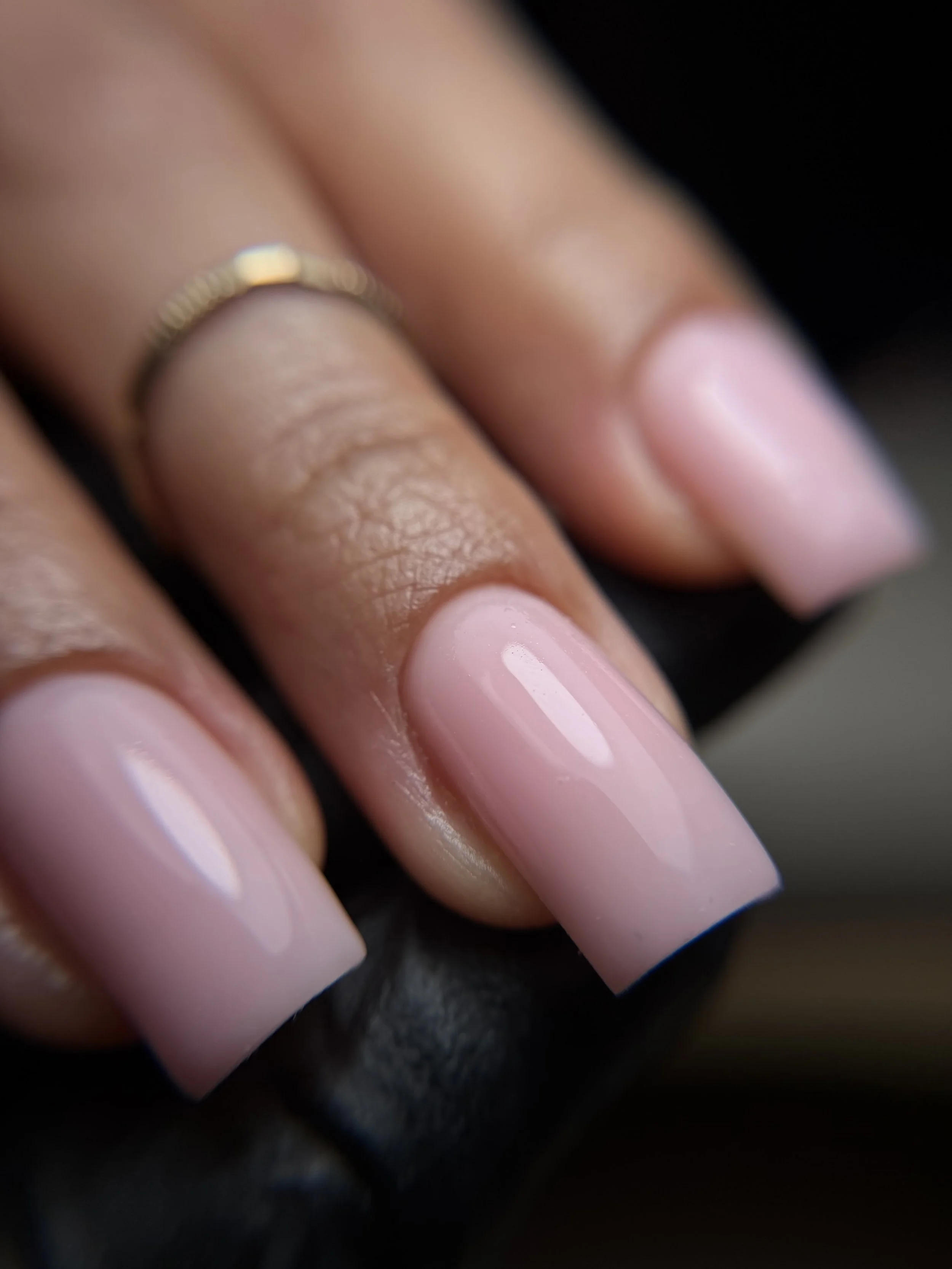 baby pink square nails