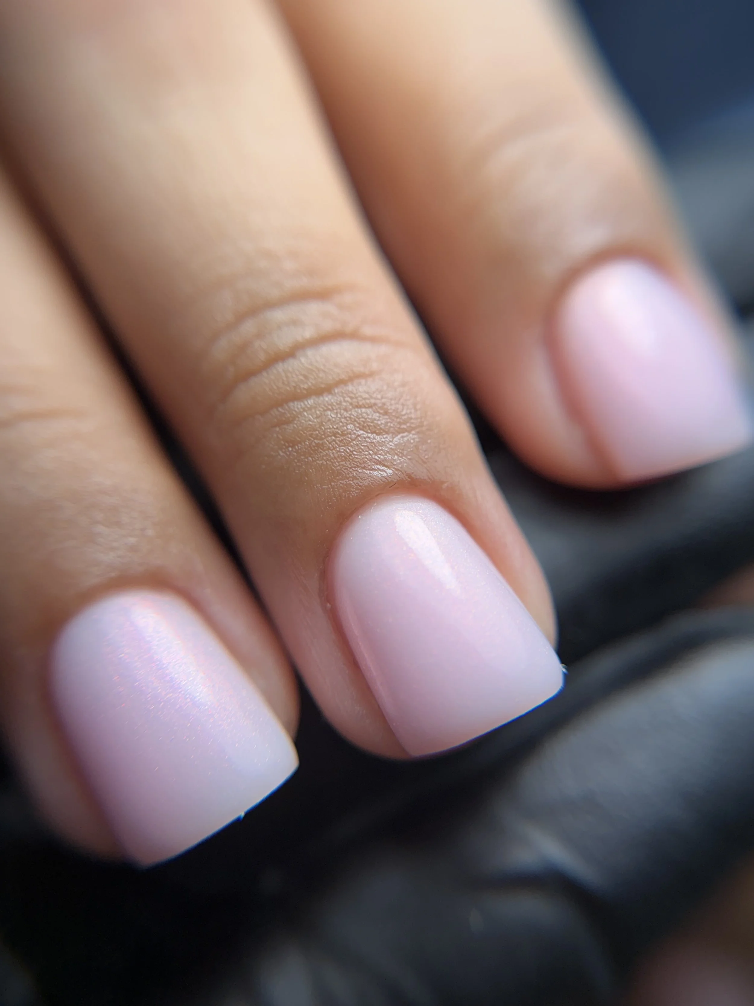 milky pink Russian manicure