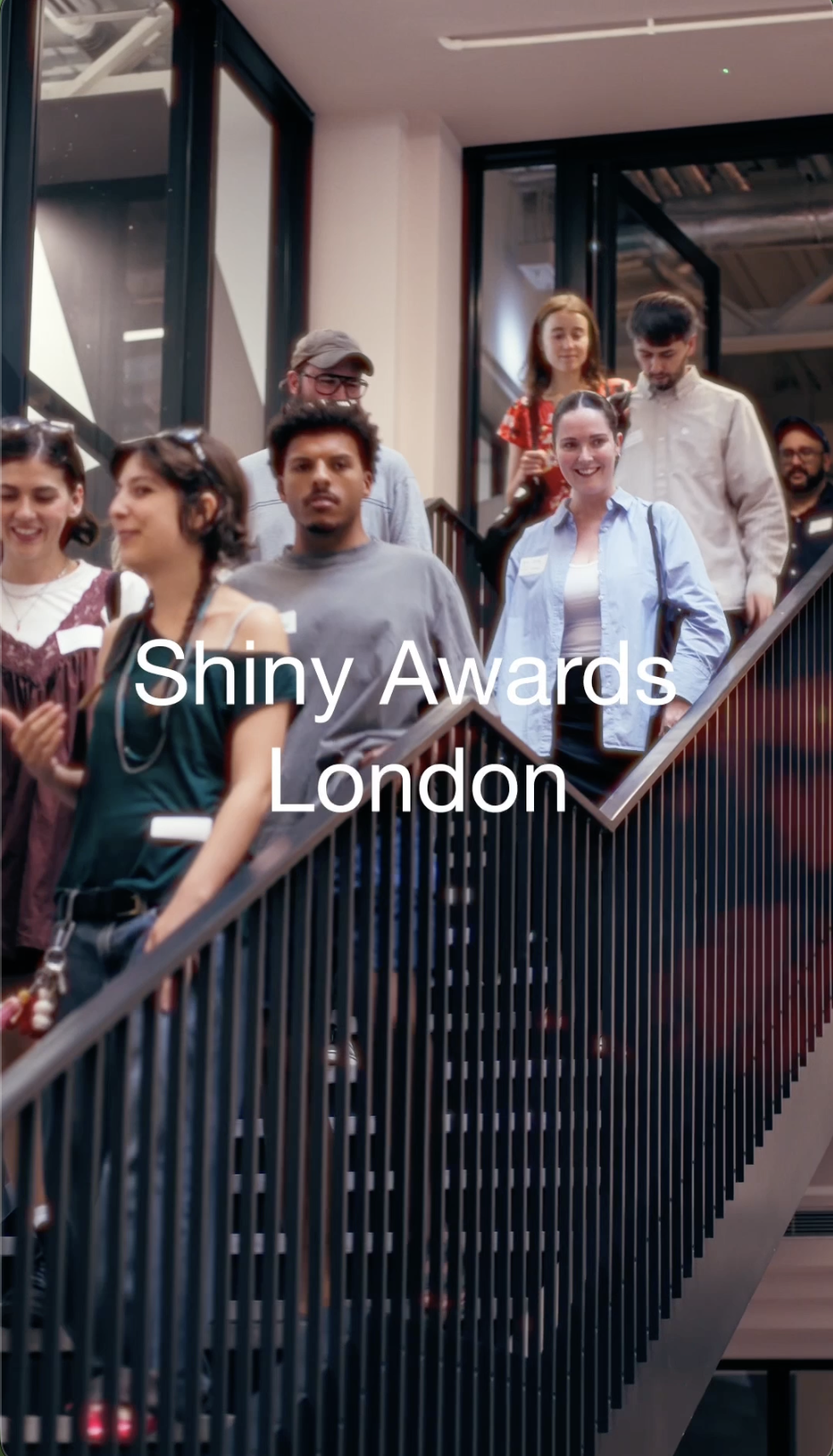 Compilation of video footage taken of the audience, sponsors, judges and winners at the Shiny Awards at London Omnicom July 2026