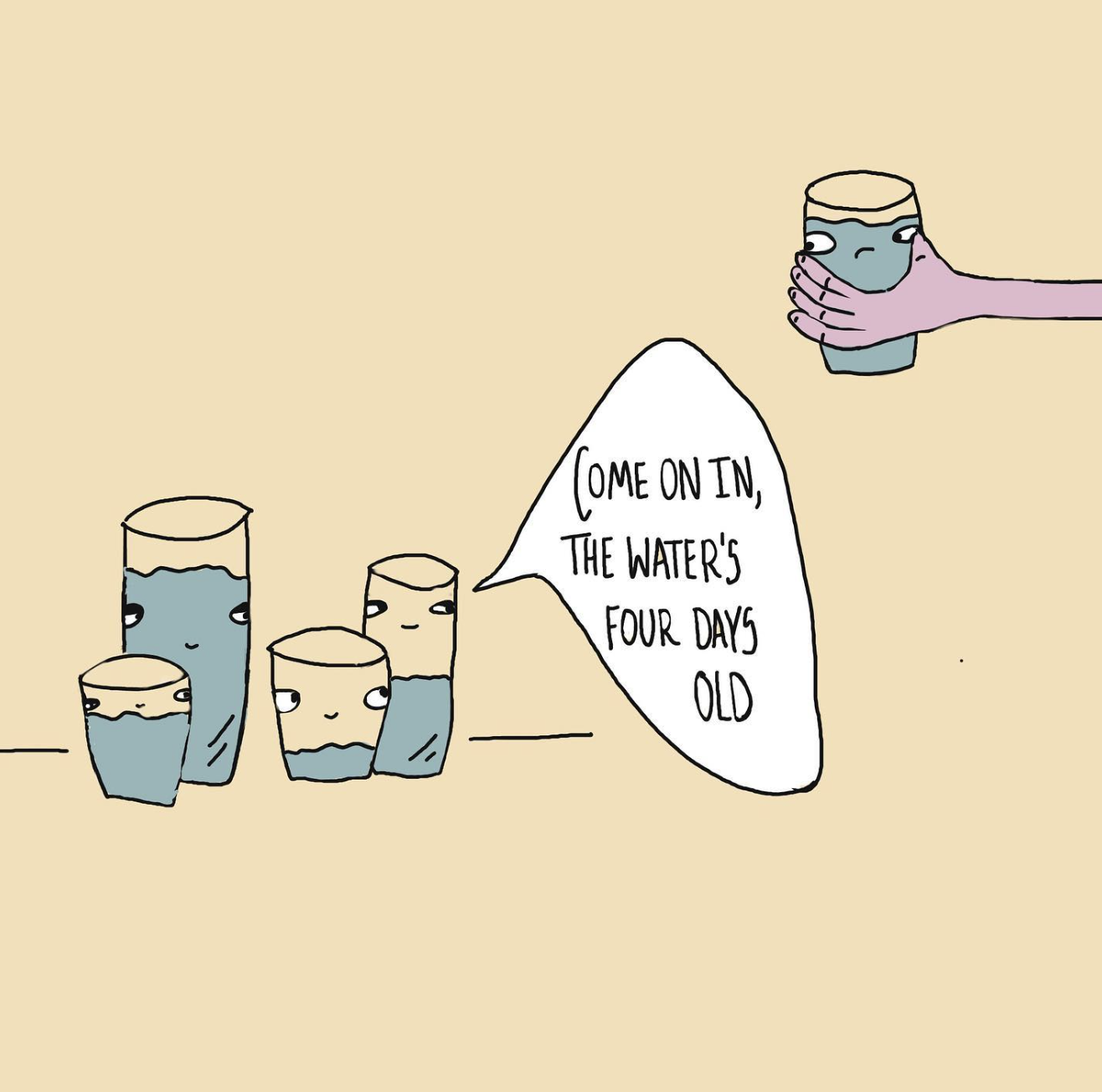 The water by my bed