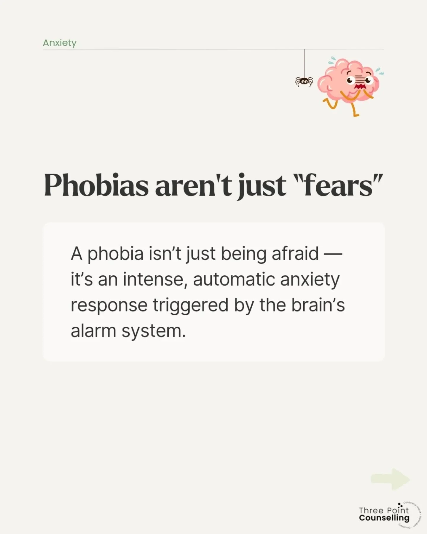 Phobias aren&rsquo;t just &ldquo;being scared&rdquo; &mdash; they&rsquo;re intense anxiety reactions that make your brain sound the alarm, even when there&rsquo;s no real danger.

Spiders, crowds, flying &mdash; your brain might react as though there