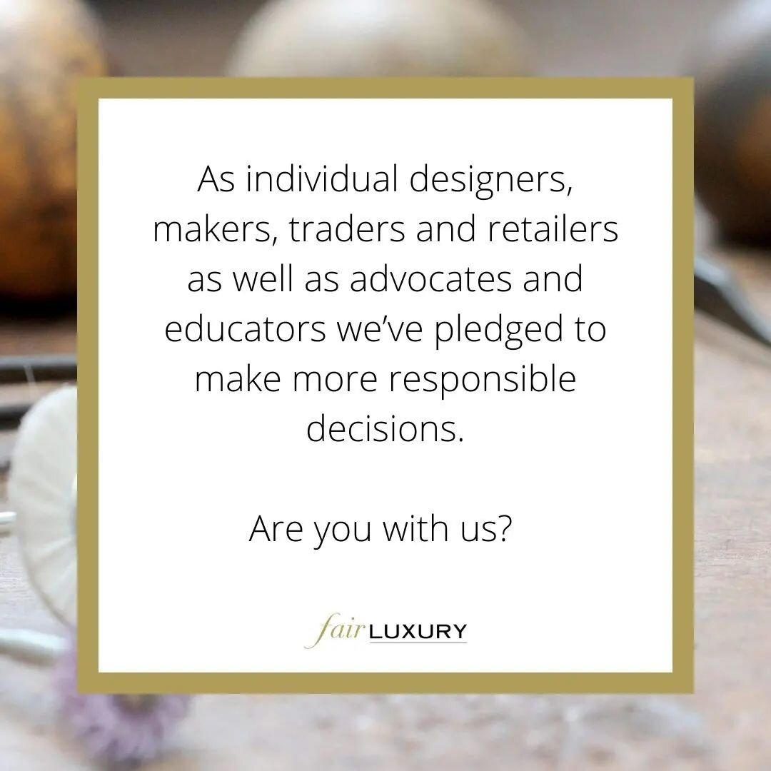 The Fair Luxury team as individual designers, makers, traders and retailers as well as advocates and educators have pledged to make more responsible decisions.

Are you with us? 

#fairluxury #handmadejewellery #ethicaljewellery #artisanjewellery #su