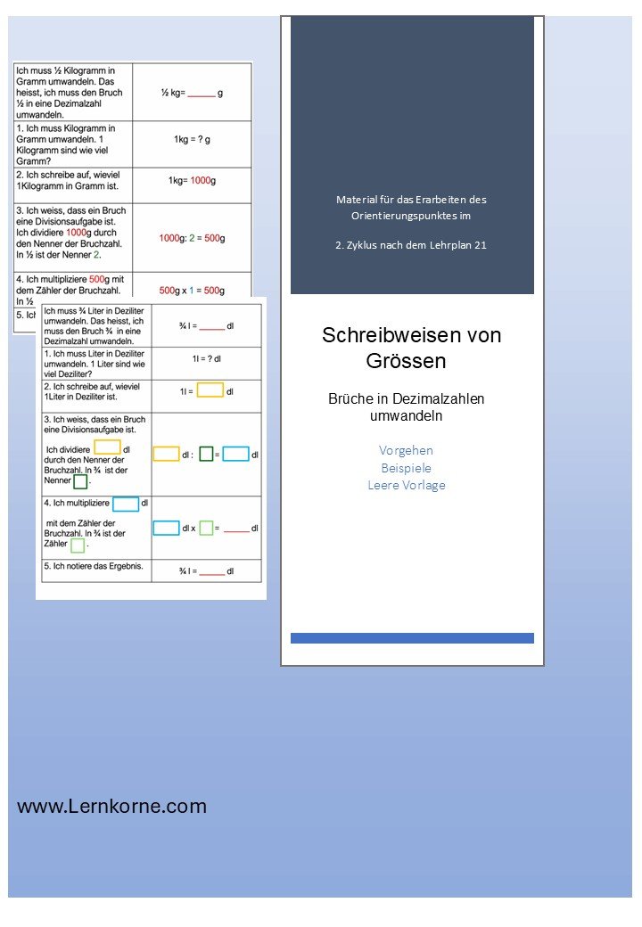 Schreibweisen von Grössen