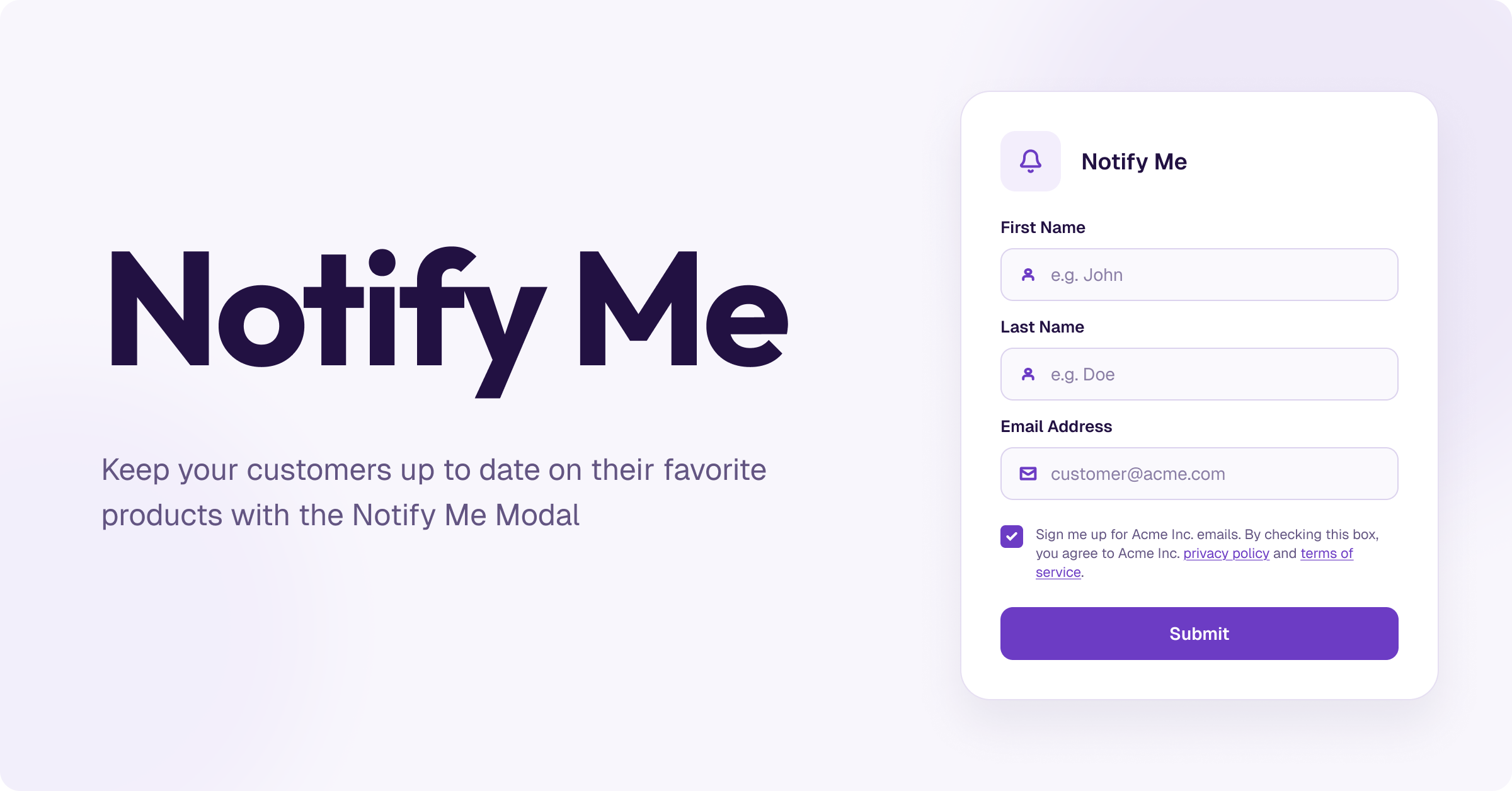 Notify Me