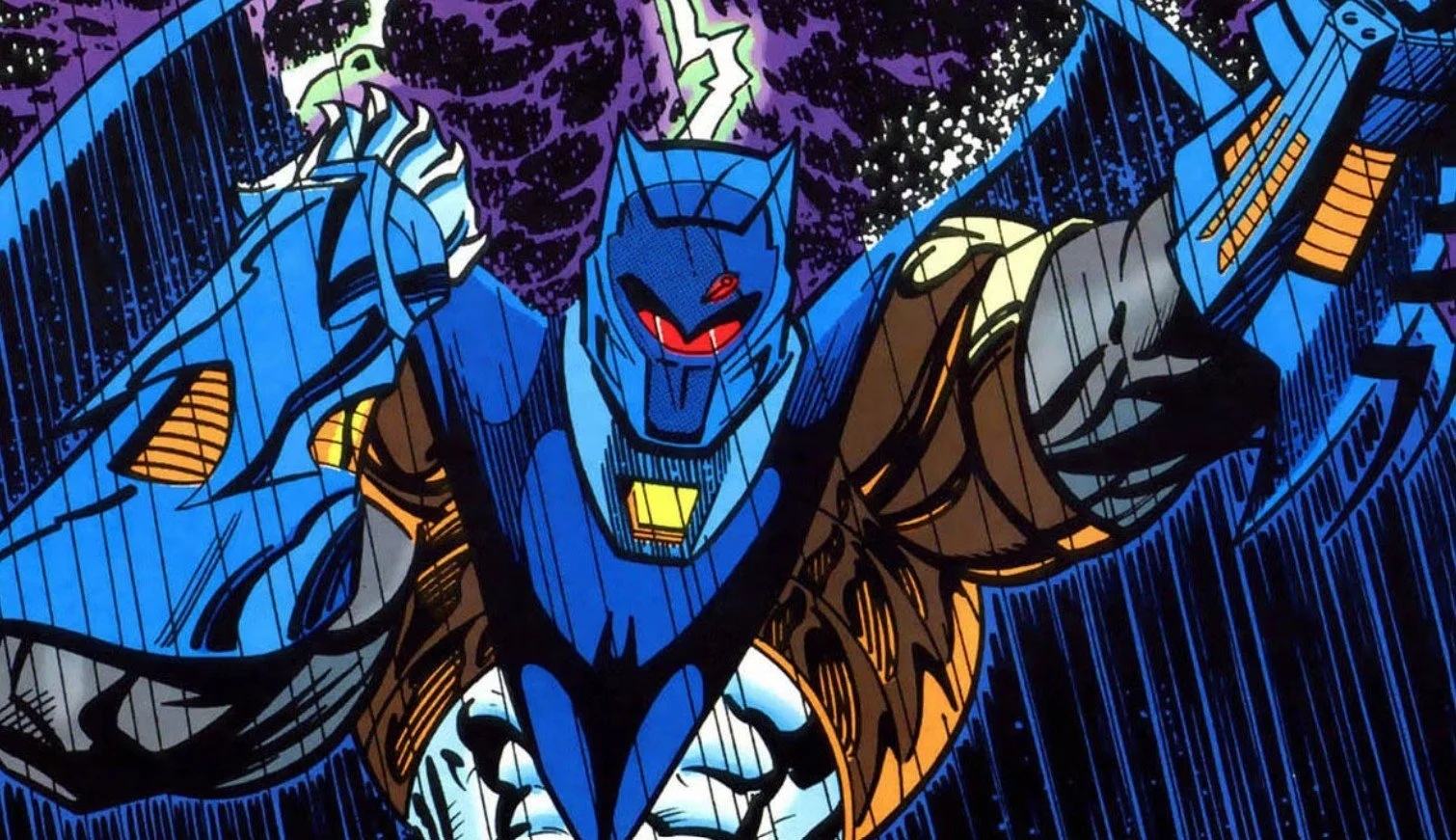 An image of Batman when he was Jean-Paul Valley instead of Bruce Wayne