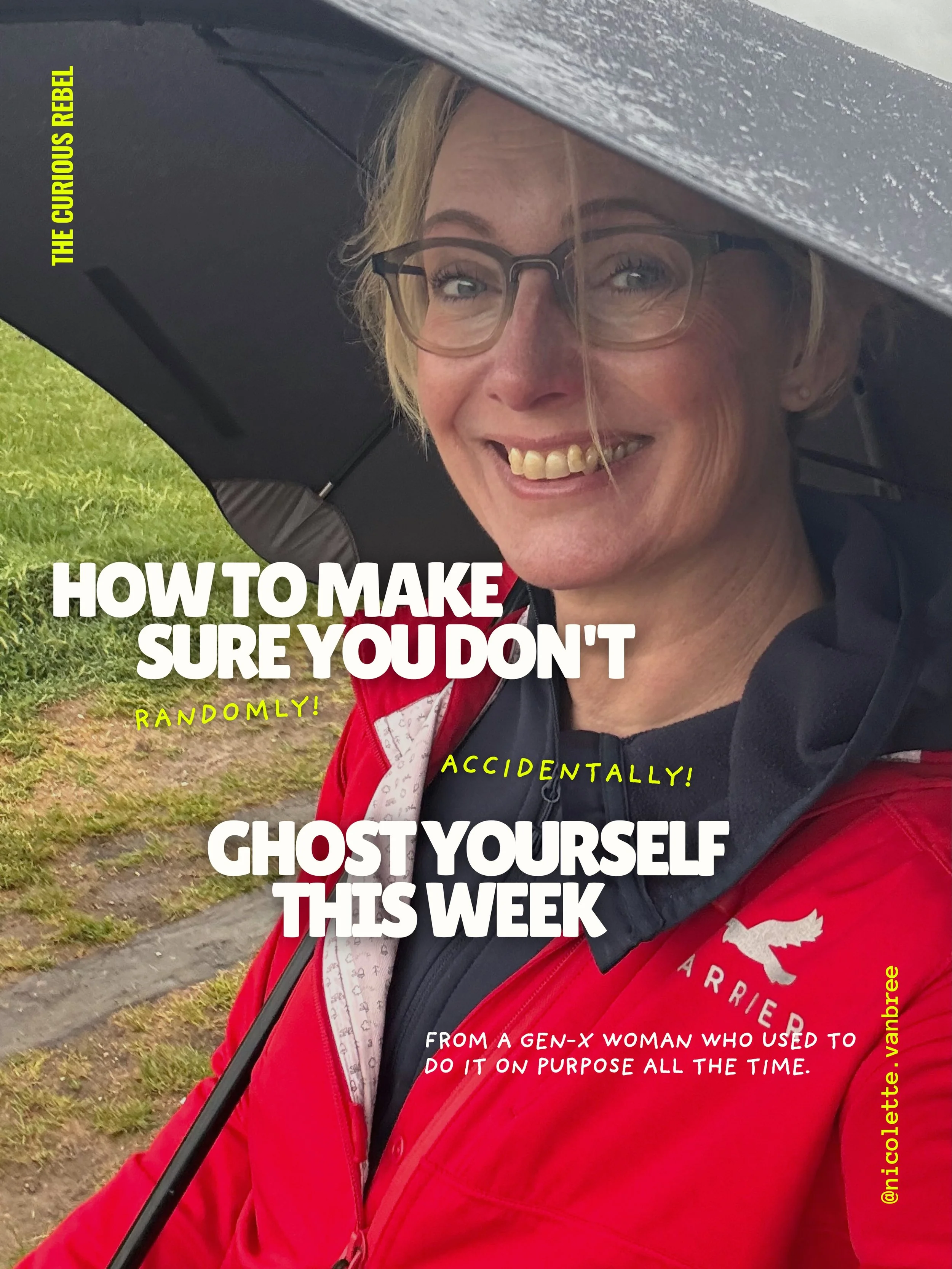 Self-ghosting isn&rsquo;t dramatic.

It&rsquo;s finishing the email sequence while quietly hoping it doesn&rsquo;t land because you haven&rsquo;t got capacity for what comes next.

Pushing forward and repelling at the same time.

That&rsquo;s what an