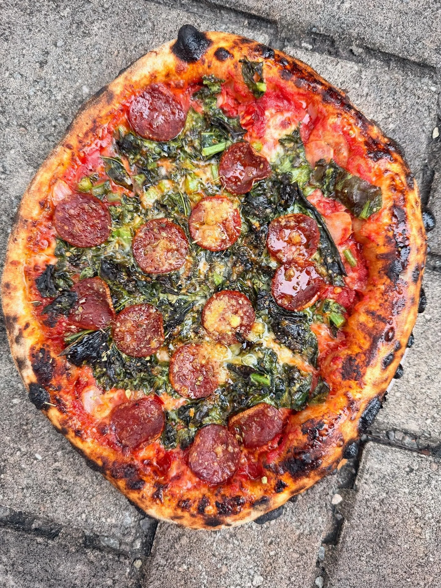 New pizza, but not always a perfect pizza.  Often times our pizza has little imperfections and we are perfectly ok with that.  It&rsquo;s pizza with character, made by hand with real ingredients.  We hope you like our imperfect pizza shop, because we