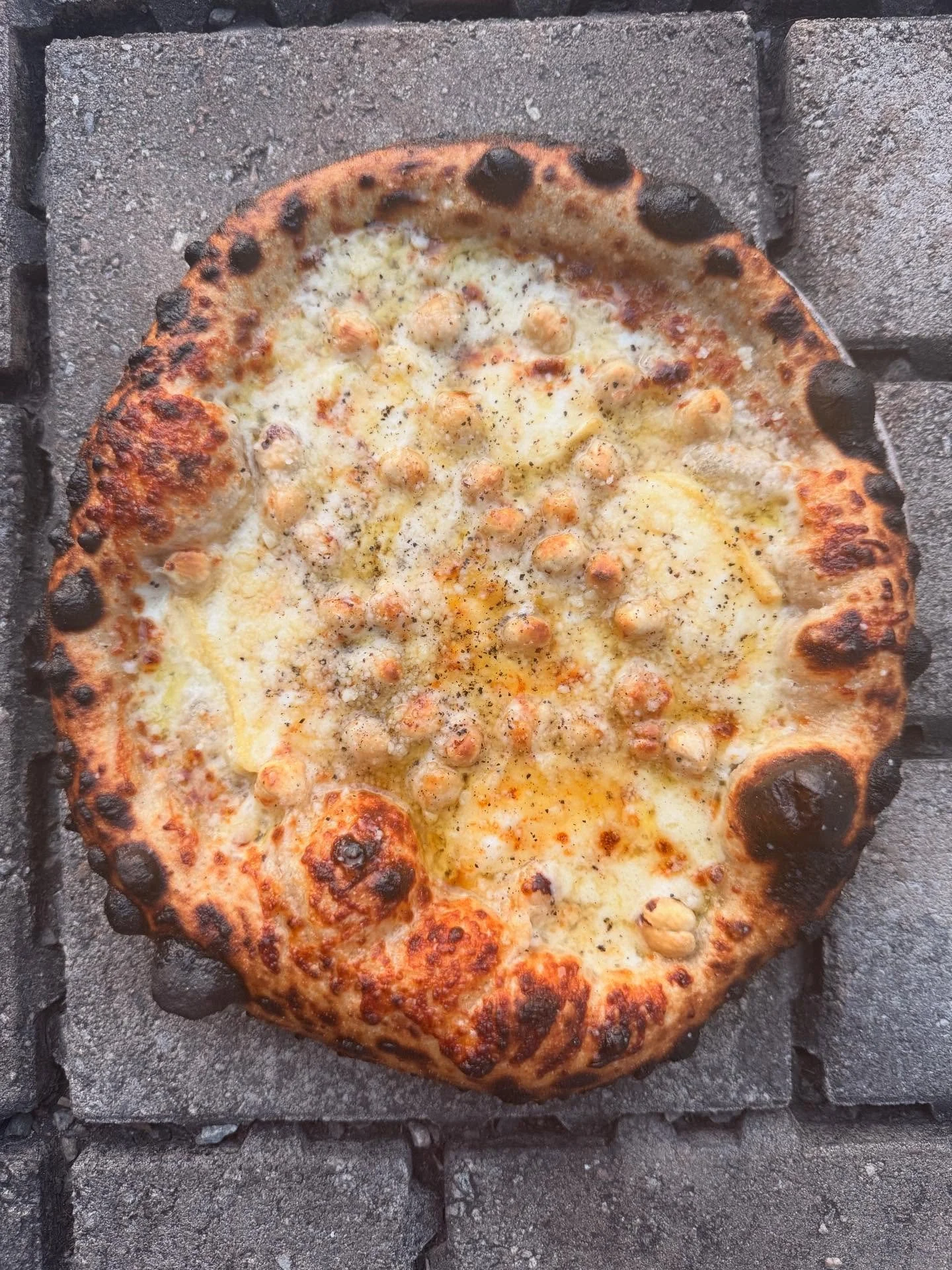 New pizza.  Literally took a page out of @danricher book, but took some liberties with it to make it our own.  When you can&rsquo;t eat @razzanj , you have to just make it yourself.  Maybe @danricher and @razzanj will follow us if we tag them enough 